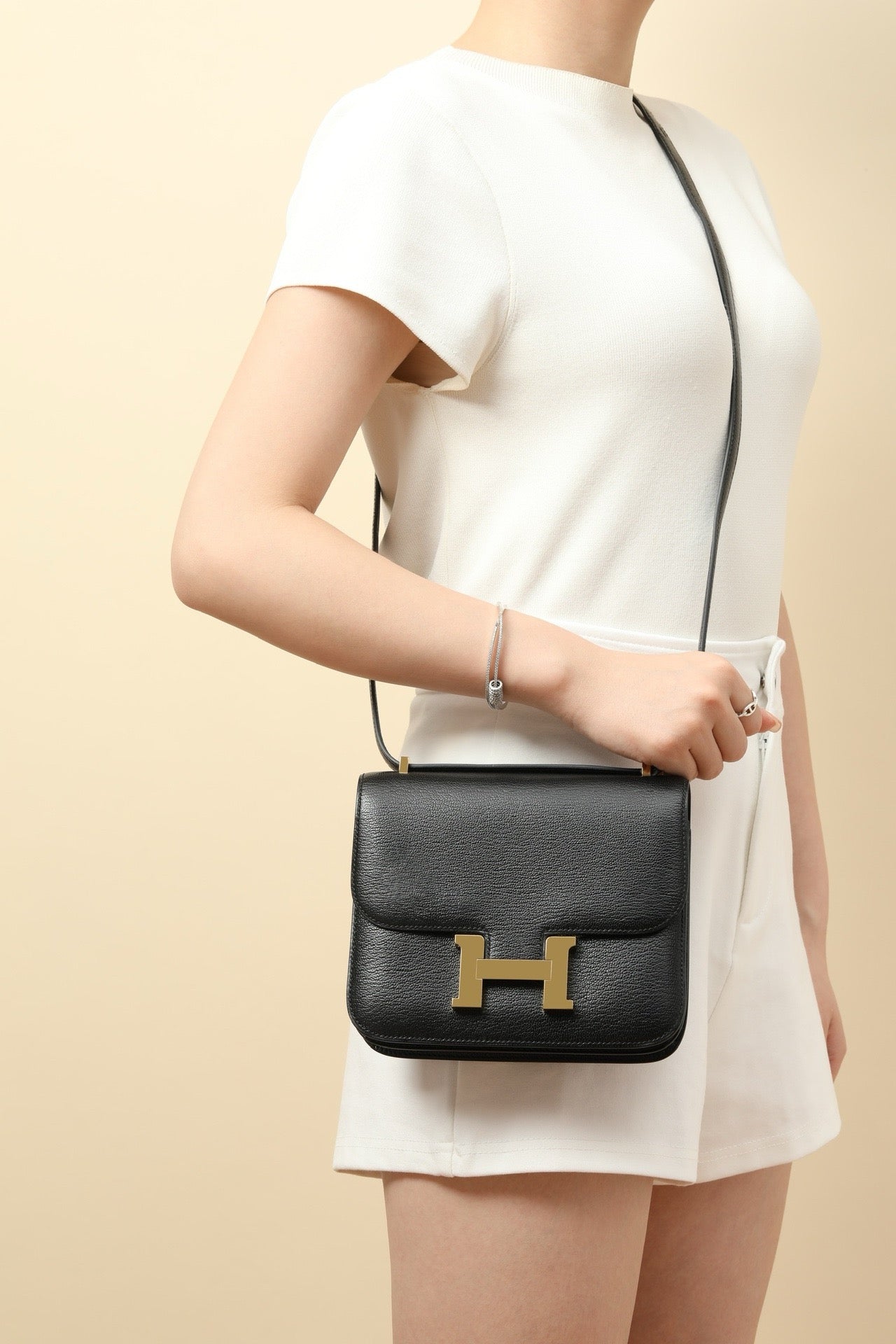 CJ19 19 cm , CK89 Black Goatskin GHW #4342