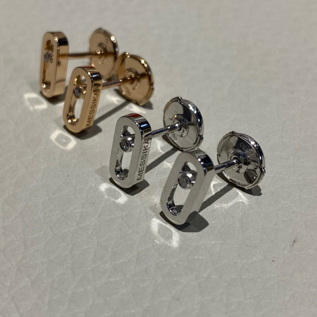 ميسيكا اقراط ذهب عيار 18 , 2.4  جرام , الماس vvs