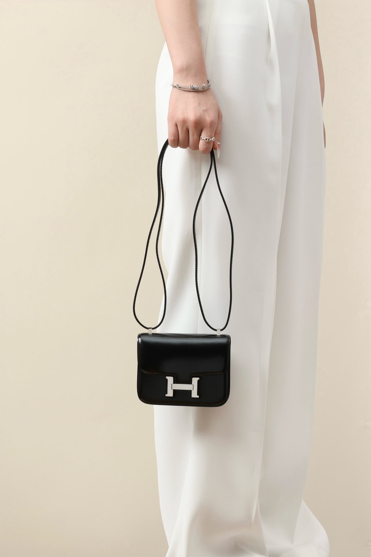 CJ14 , 14 cm,  Box leather , CK89 Black PHW #4361