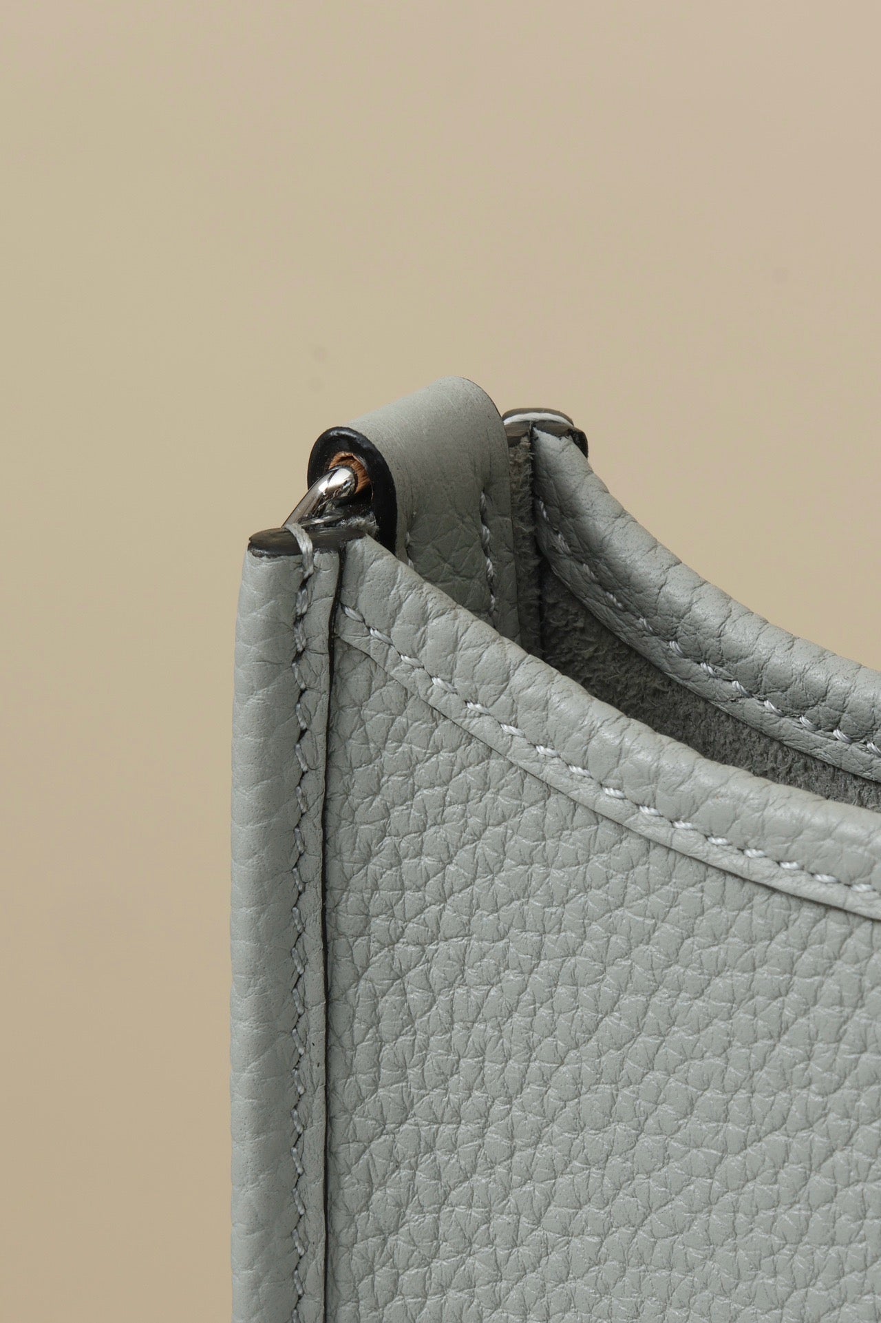 YF16 8U Glacier Blue ,Clemence bull leather crossbody bag  , PHW #4413