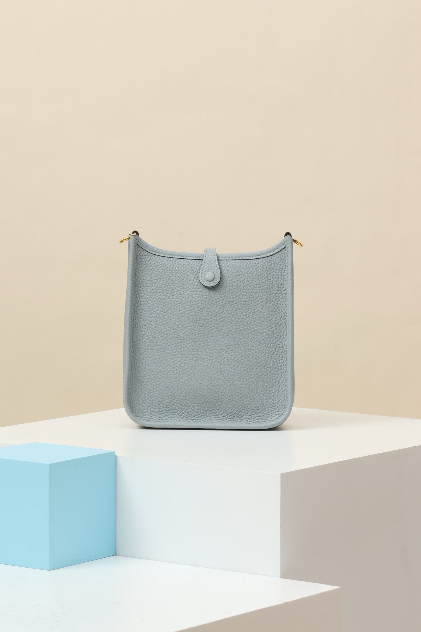 YF16 8U Glacier Blue , Clemence bull leather crossbody bag  , PHW #4396