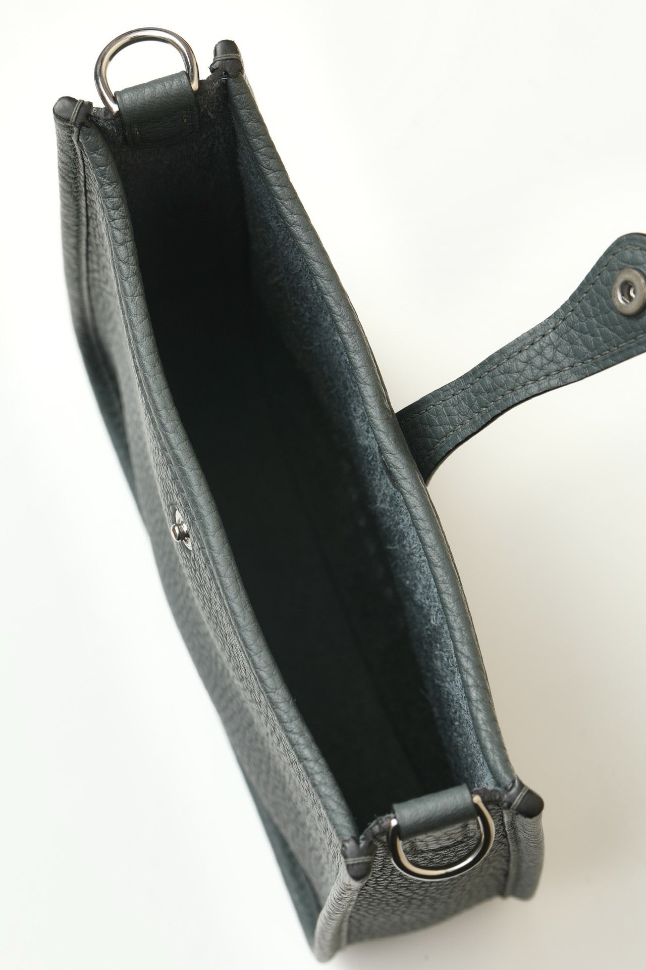 YF16 N7 Storm Blue ,Clemence bull leather crossbody bag  , PHW #4422