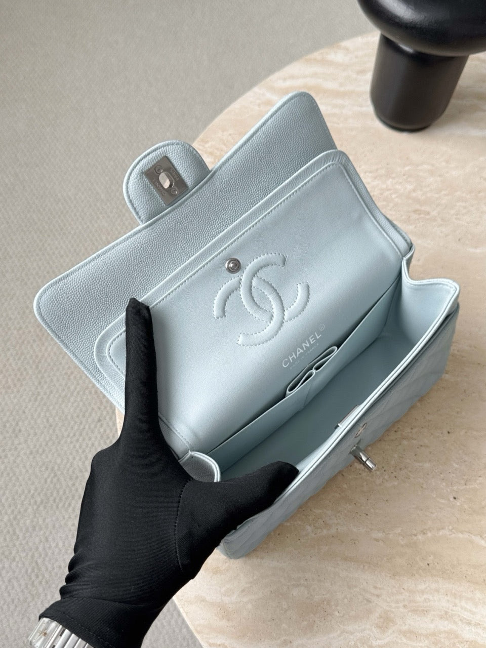 Cf23 Silver Hardware , Caviar # 4222