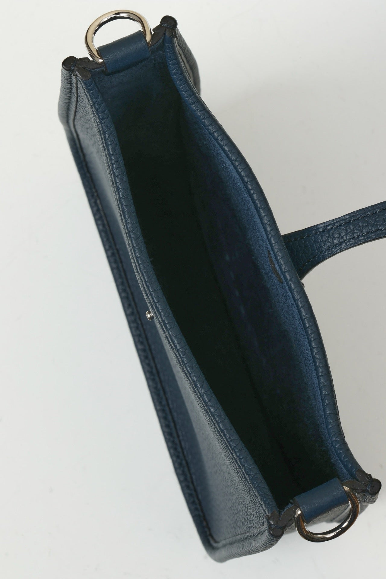 YF16 7P Prussian Blue ,Clemence bull leather crossbody bag  , PHW #4415