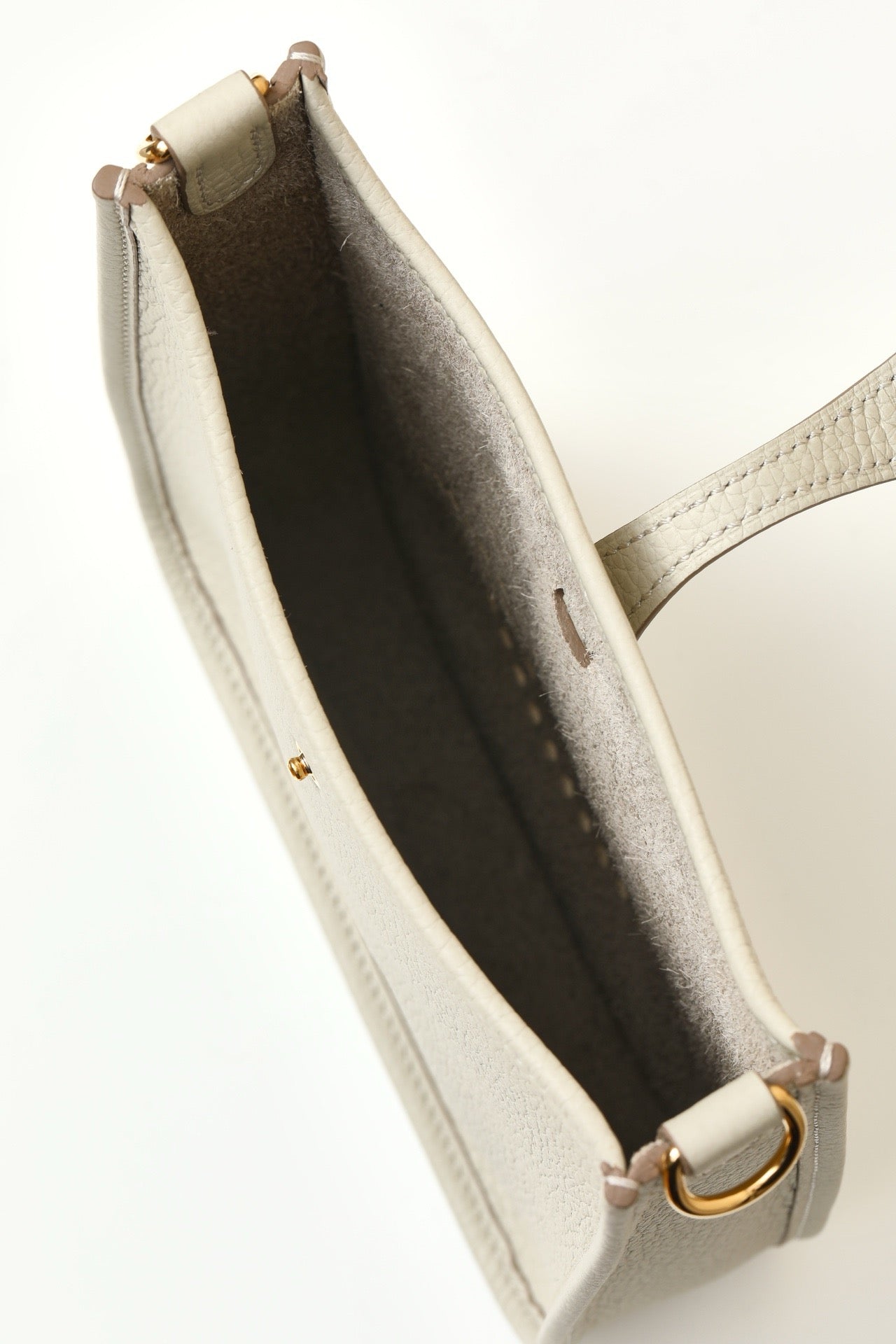 YF16 8L Glacier WhiteClemence bull leather crossbody bag  , GHW #4447