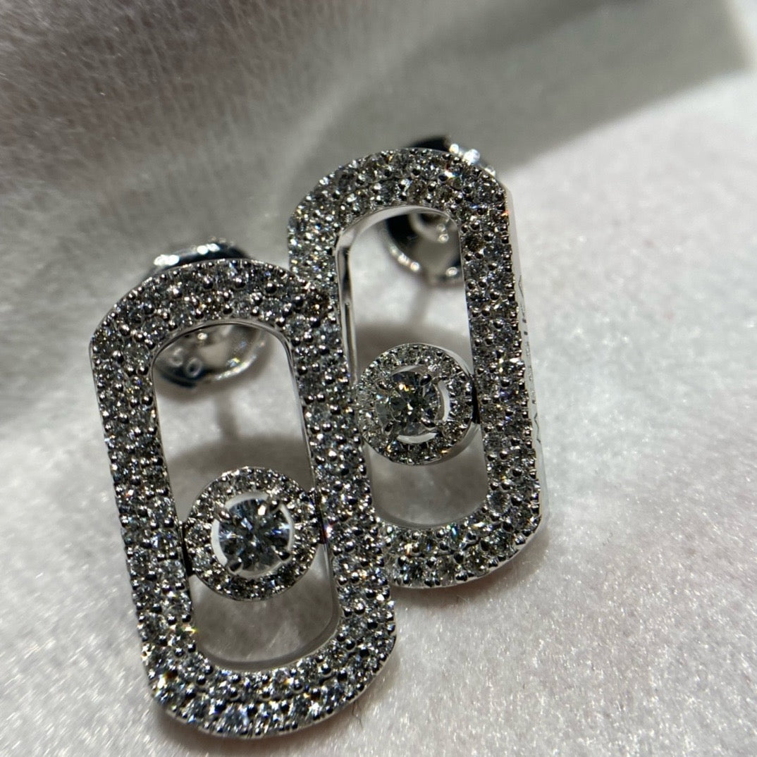 أقراط ميسيكا ذهب عيار 18, ألماس vvs1