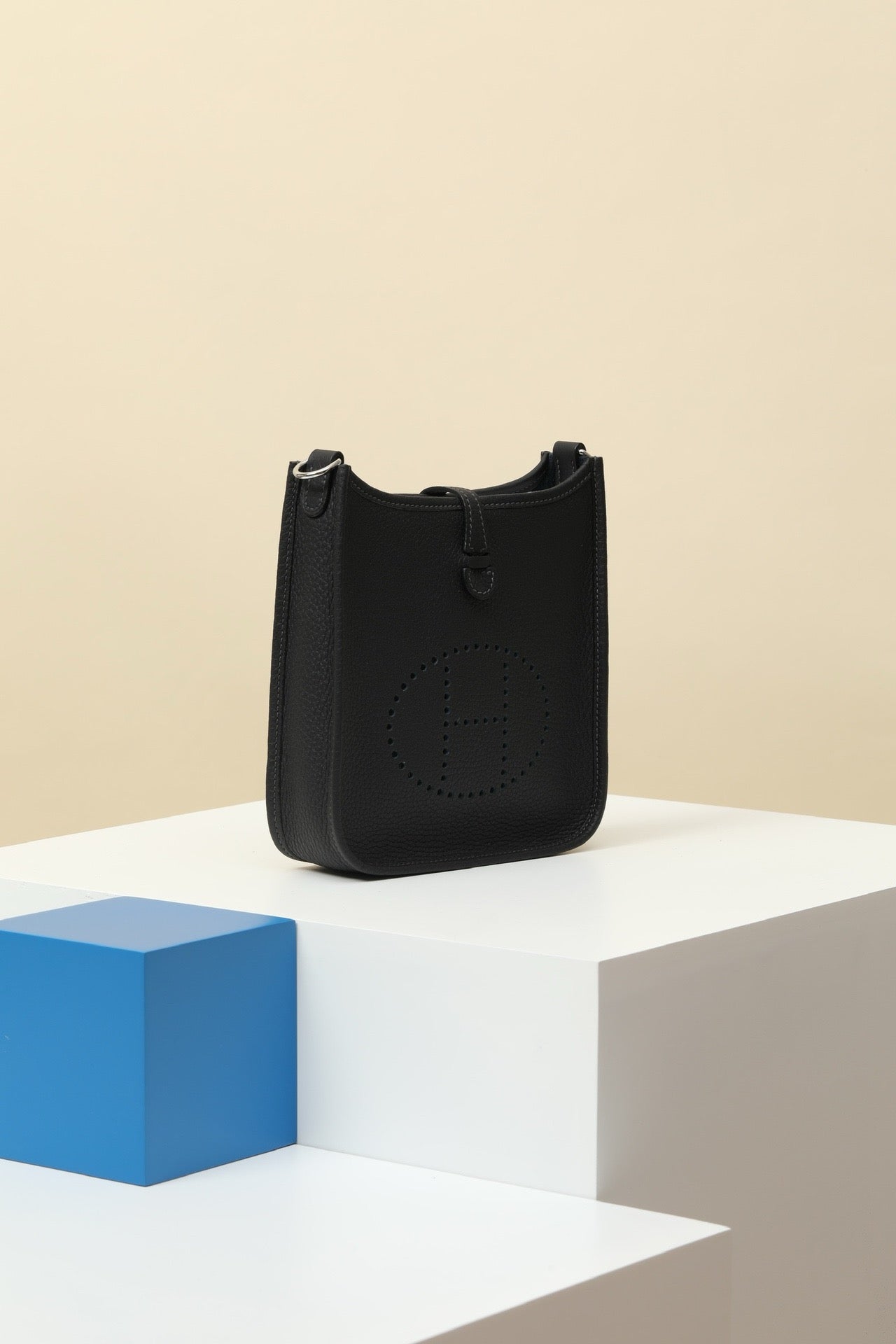 YF16 3Y Ice Blue ,Clemence bull leather crossbody bag  , PHW #4424