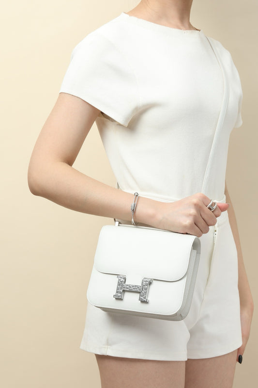 CJG19, OU New White / 8L Cement Grey,  EVE leather with shiny #4387