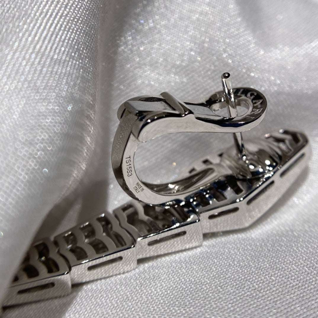 أقراط بولغاري ذهب عيار 18 , الماس vvs1