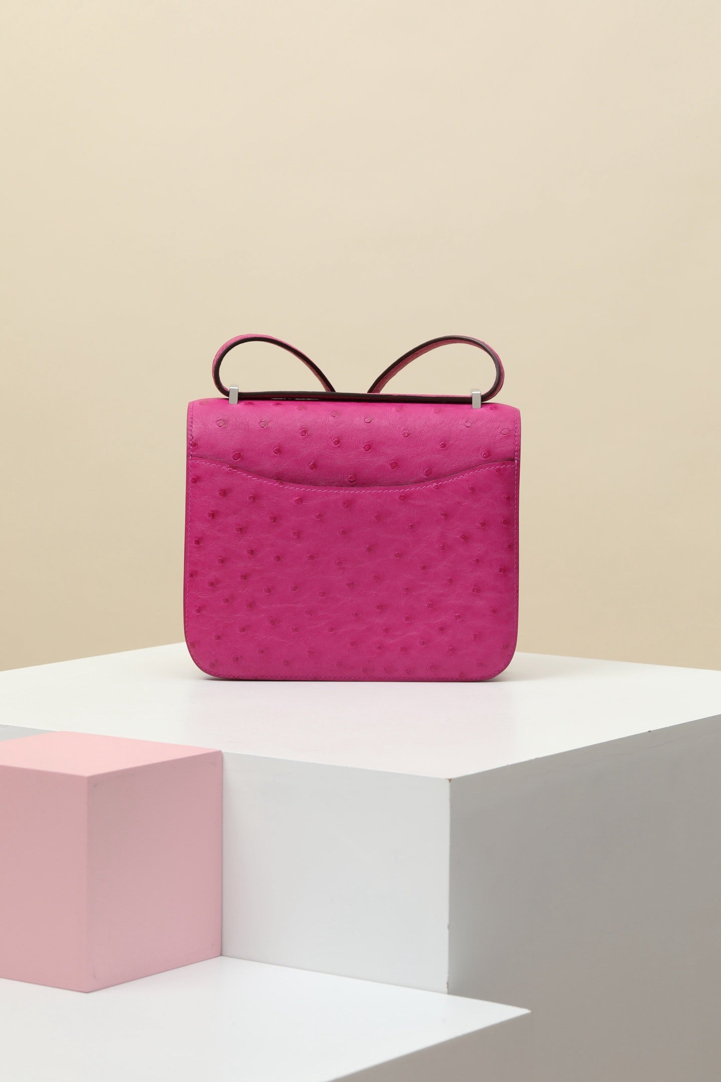 CJG24 ,  OR Rose Purple Ostrich leather  PHW #4382