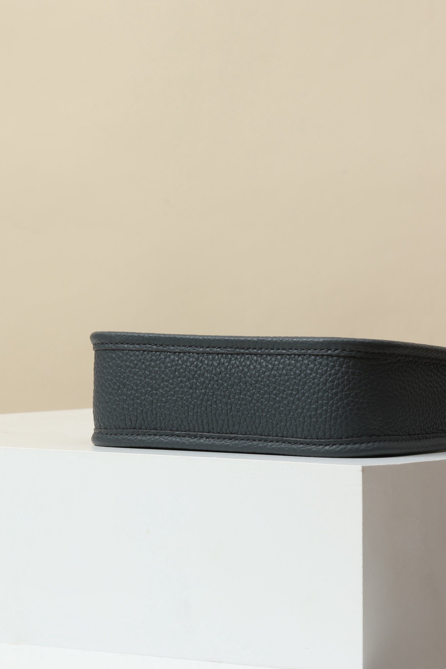 YF16 85 Slate Grey ,Clemence bull leather crossbody bag  , PHW #4410