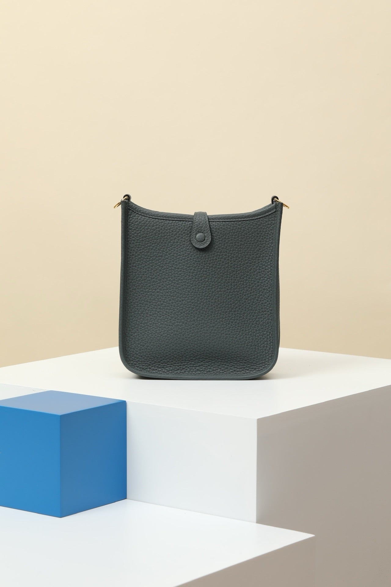 YF16 N7 Storm Blue ,Clemence bull leather crossbody bag  , GHW #4421