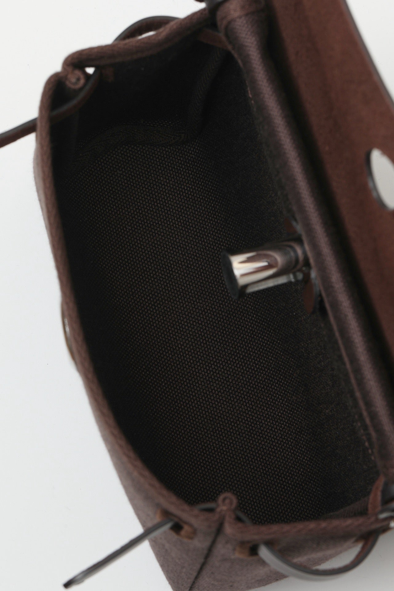 HB20 46 Ebony H Viking Canvas and Hunter Leather Shoulder Bag PHW #4640