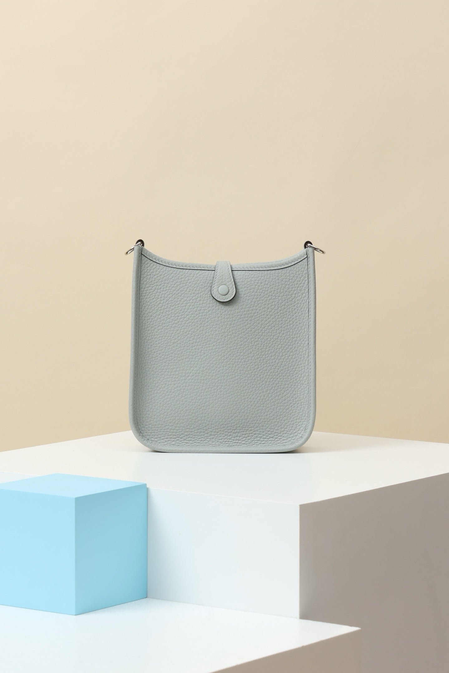 YF16 8U Glacier Blue , Clemence bull leather crossbody bag  , PHW #4395