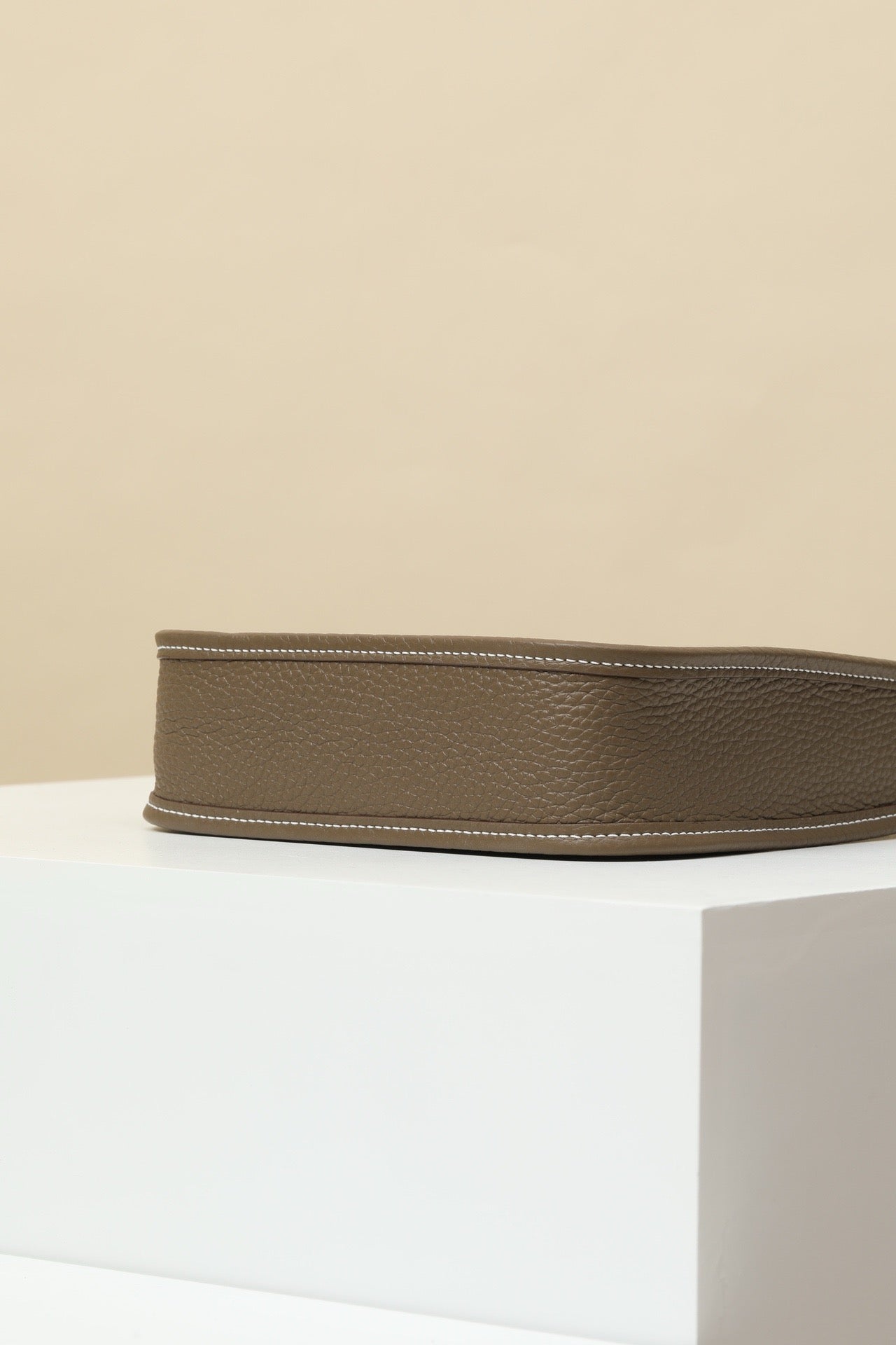 YF16 CK18 Elephant Grey , Clemence bull leather crossbody bag  , PHW #4399