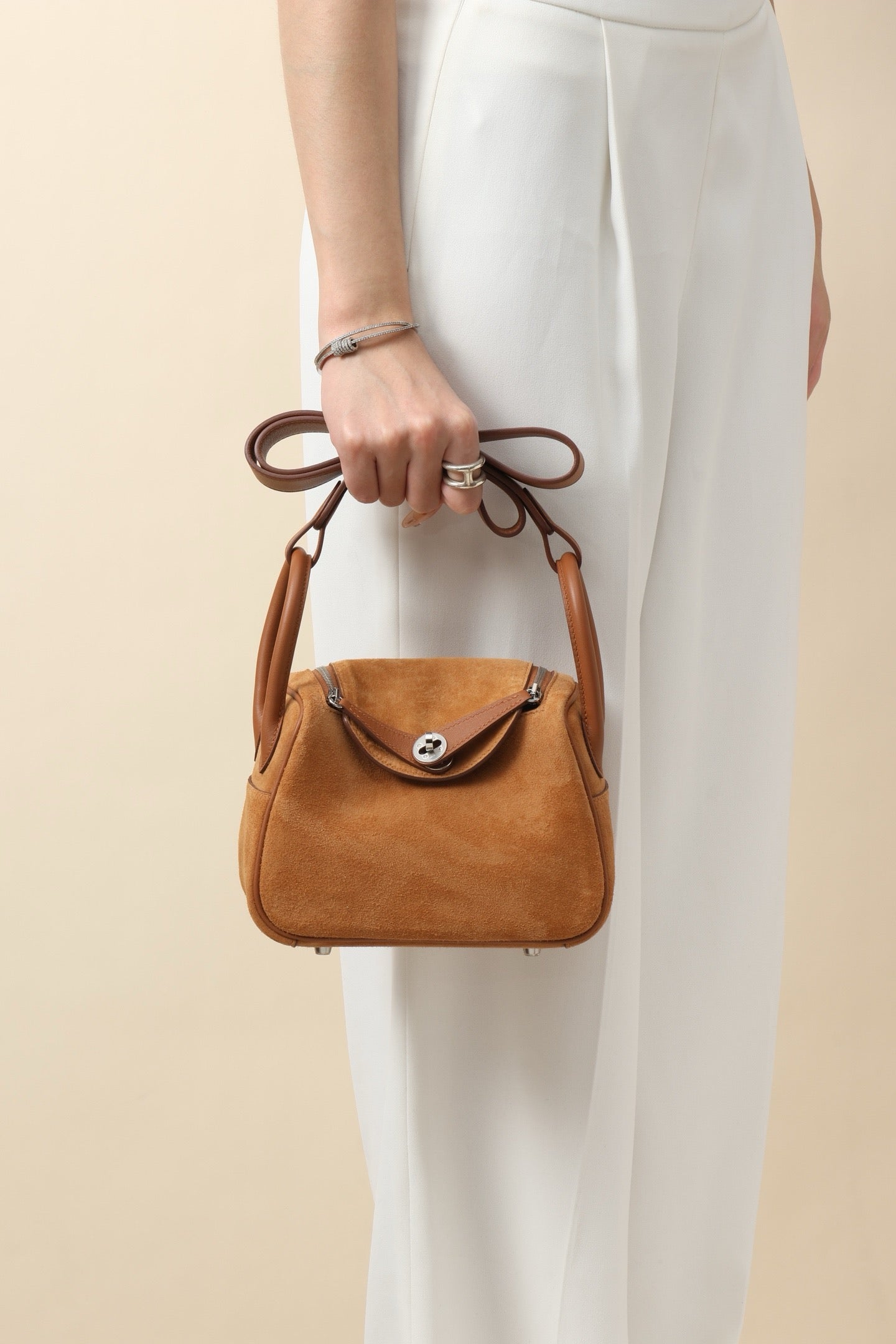 LD19 , Swift leather combined with suede CK37 Gold  PHW#4629