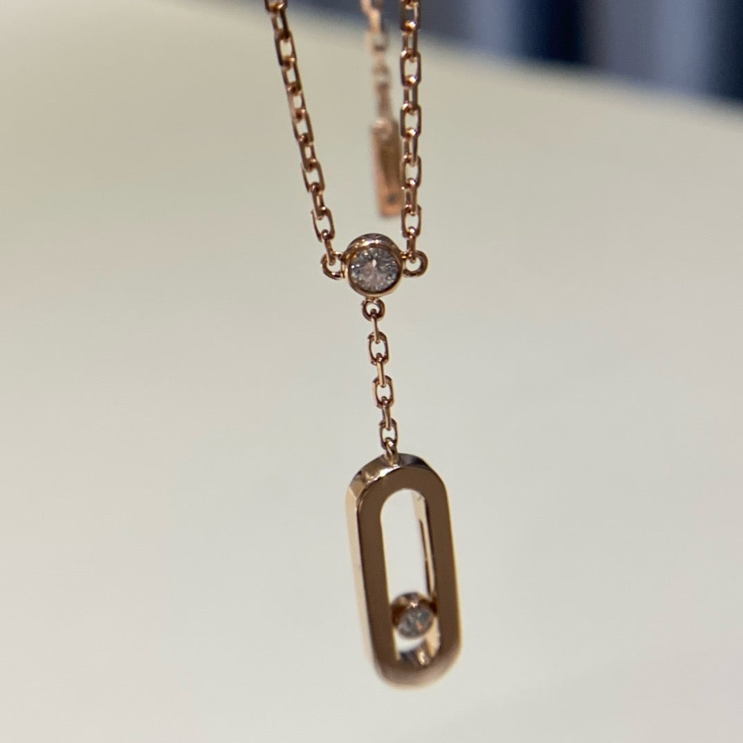 سلسال ميسيكا ذهب عيار 18 , الوزن 3.6 جرام الماس vvs