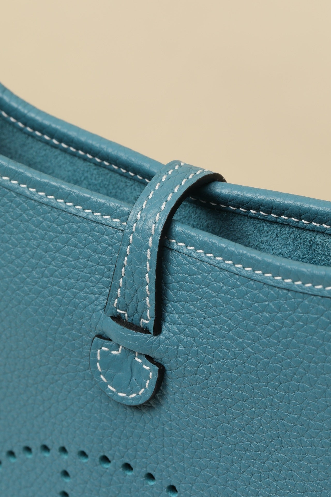 YF16 D2 New Denim Blue Clemence bull leather crossbody bag  ,GHW#4430