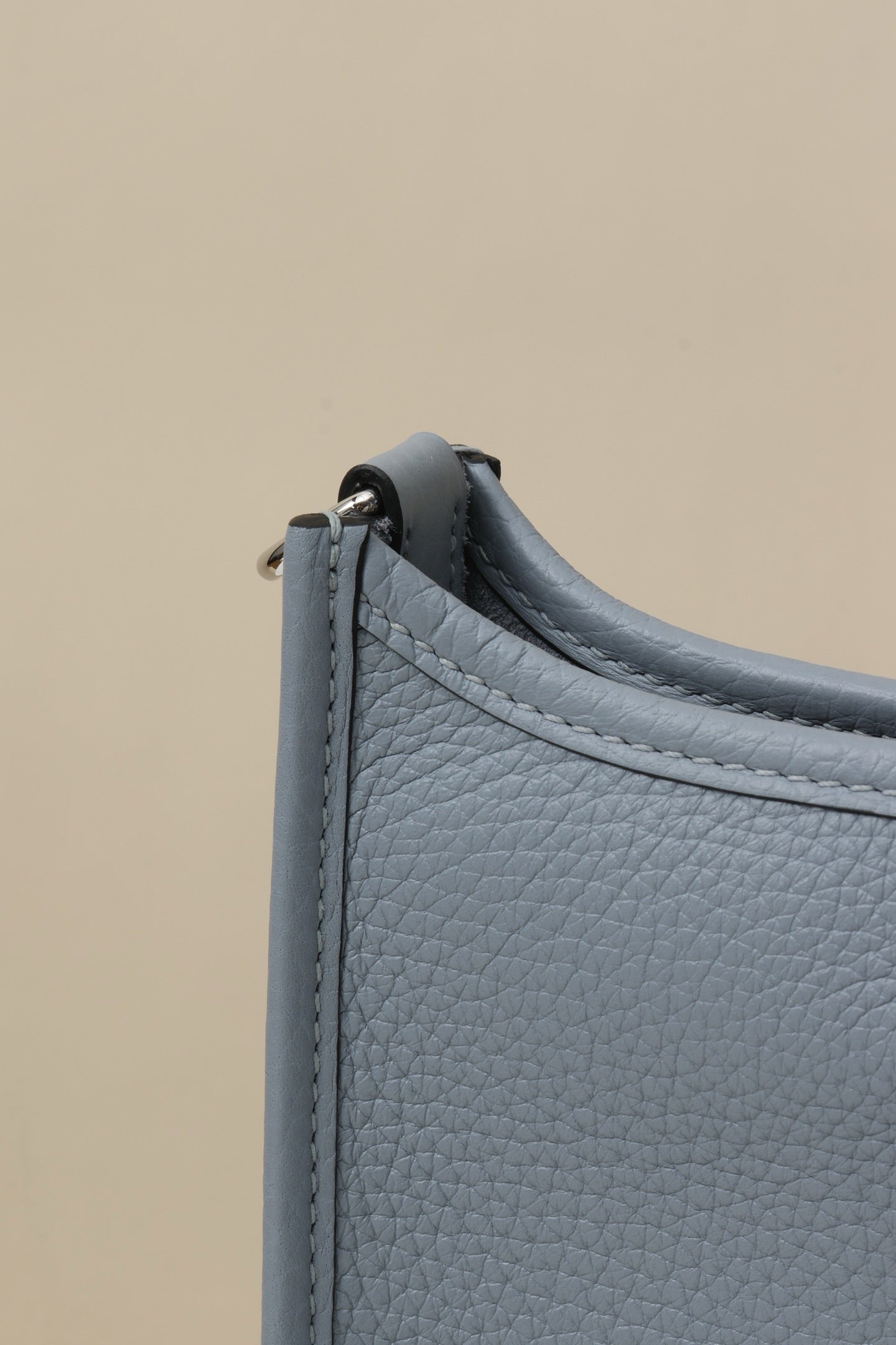 YF16 J7 Aegean Blue, Clemence bull leather crossbody bag  , PHW #4408