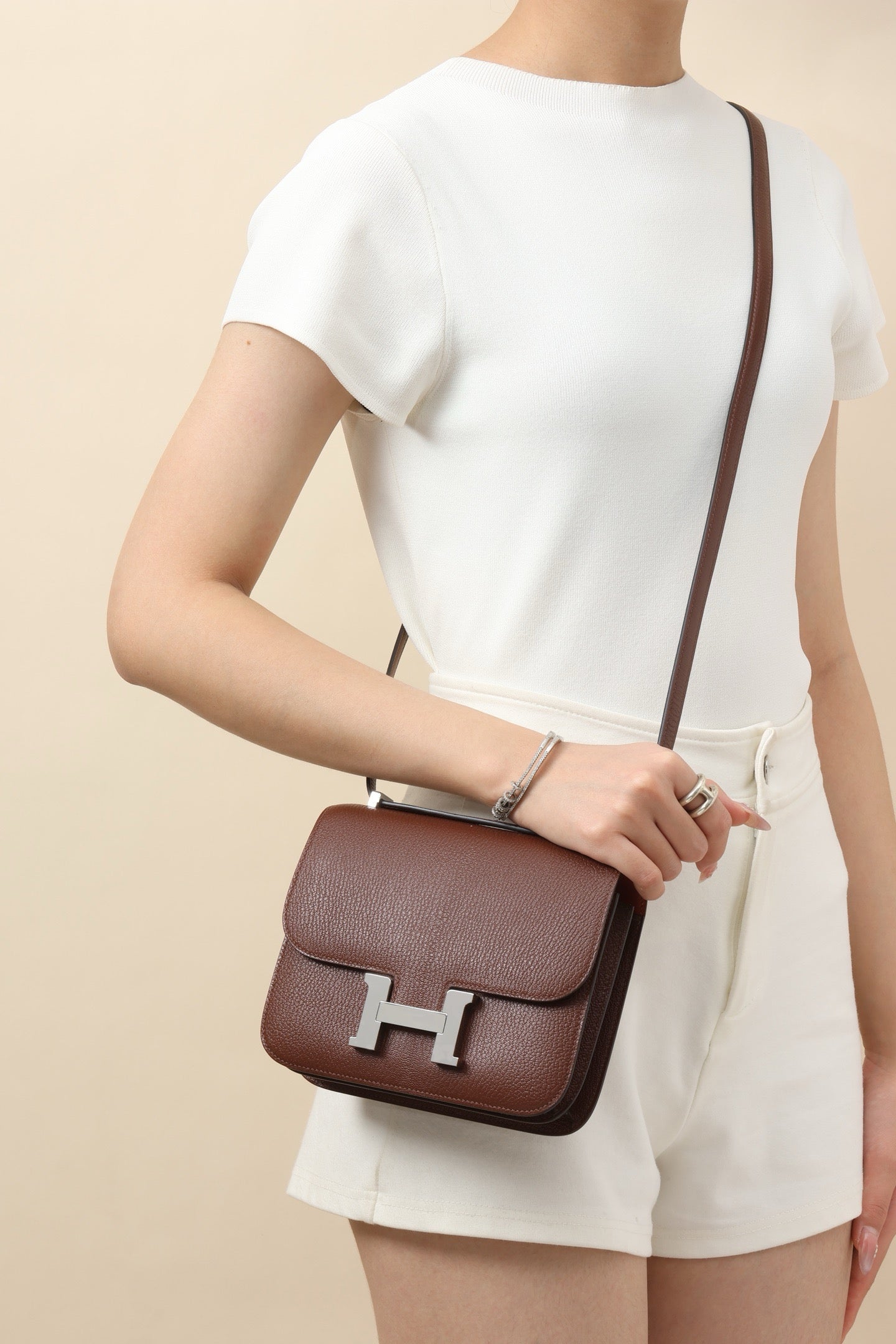 CJ19 19 cm ,   41 Havana / 36 Brick Red Goatskin GHW #4348