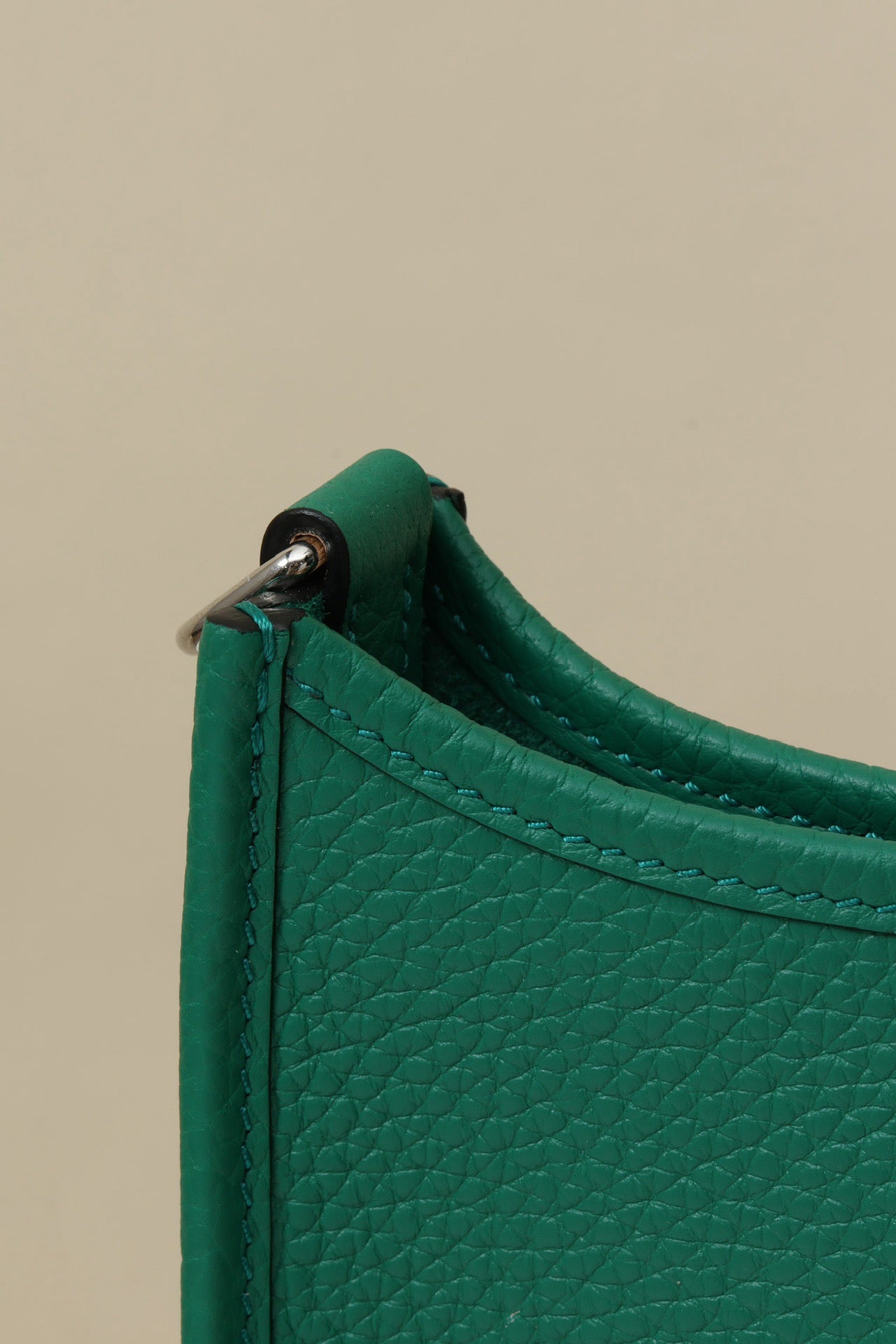 YF16 U4 Shiny Green ,Clemence bull leather crossbody bag  , PHW #4414