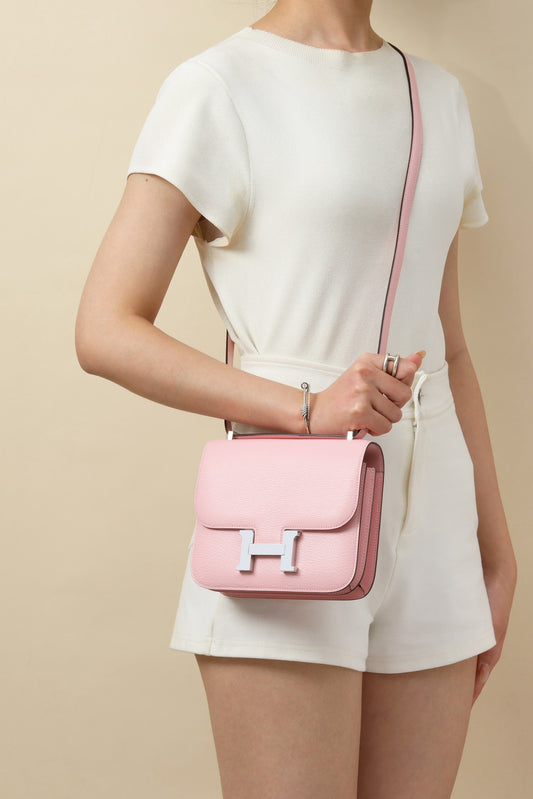 CJ19 19 cm ,  3Q Sakura Pink Goatskin PHW #4344