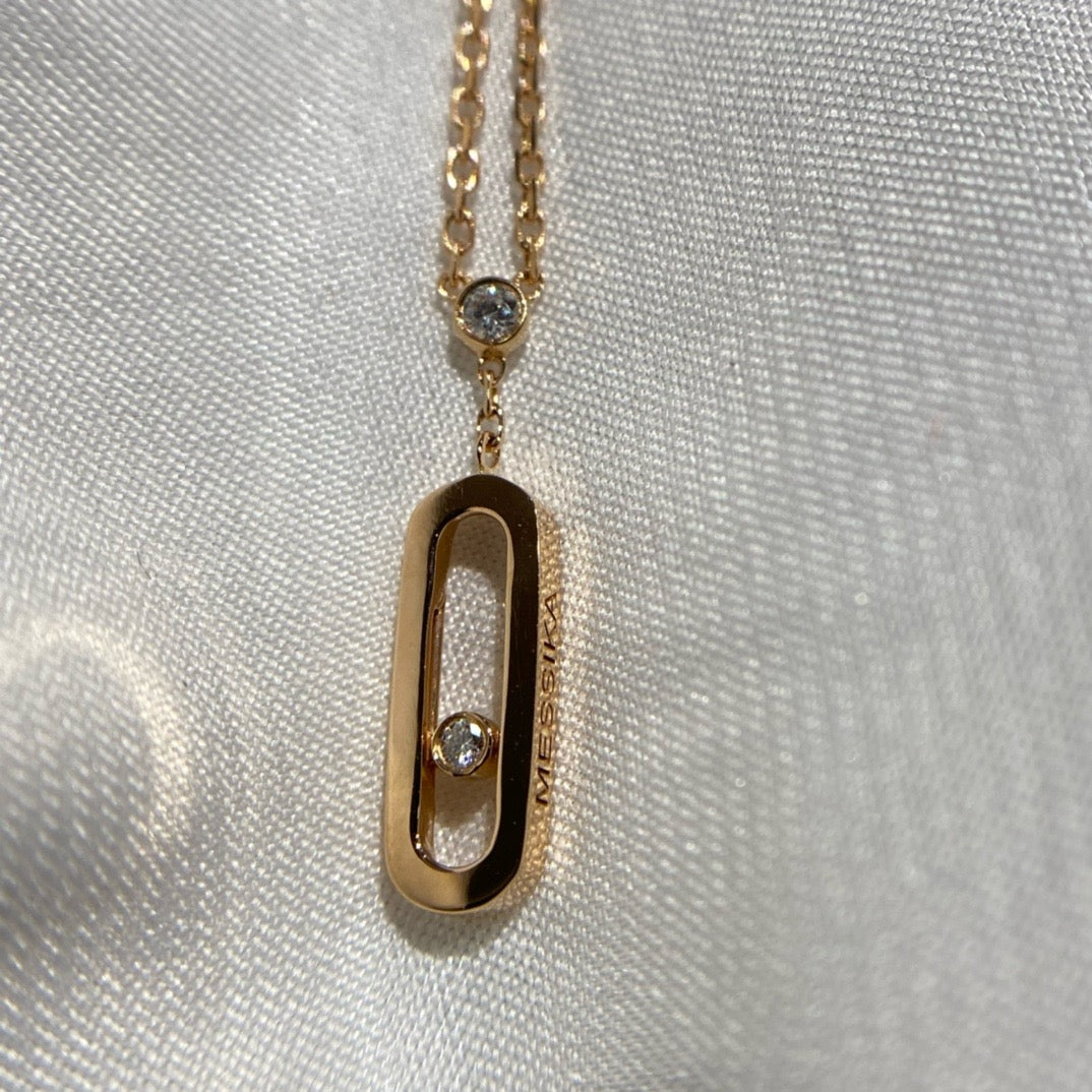 سلسال ميسيكا ذهب عيار 18 , الوزن 3.7 جرام الماس vvs1