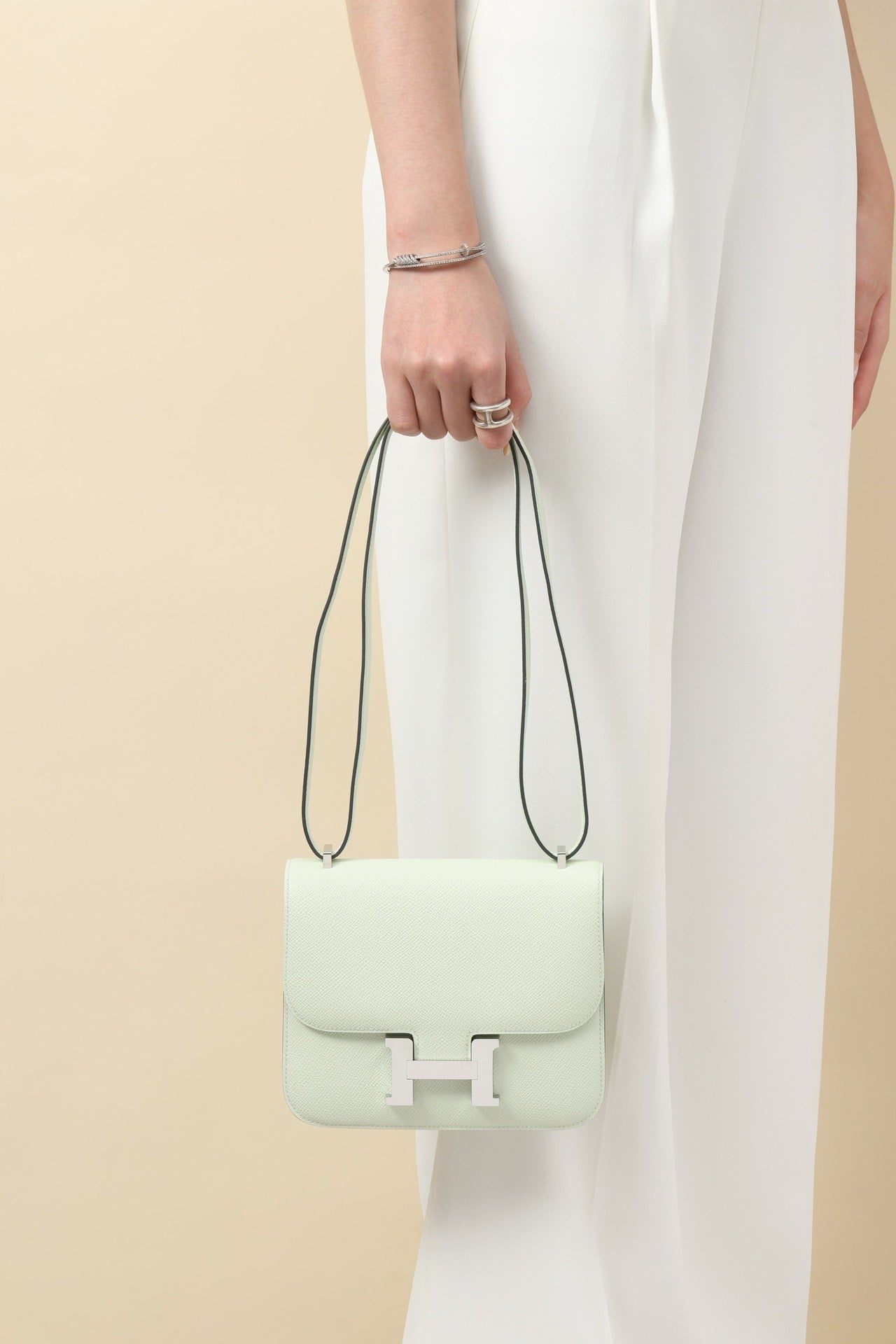 CJ19 19 cm , Bubble Green Epsom leather PHW #4326