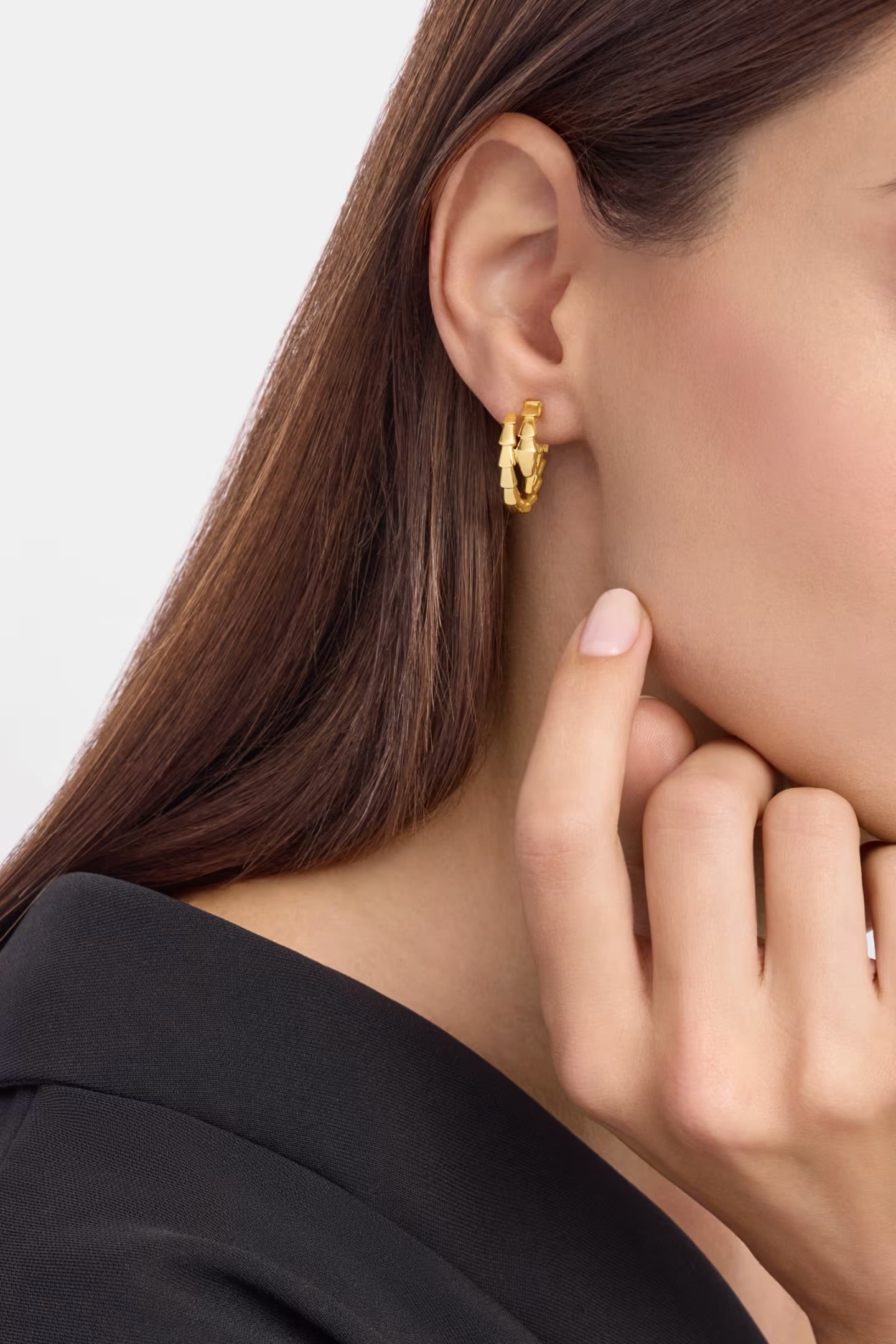 أقراط بولغاري ذهب عيار 18 , الماس vvs1