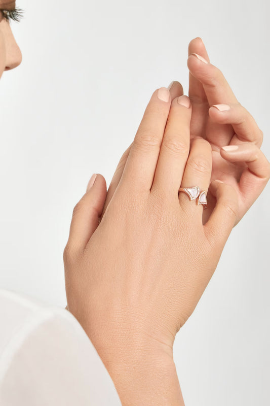 خاتم بولغاري ذهب عيار 18 , الماس vvs1