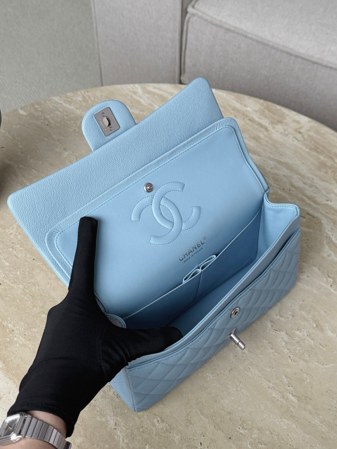 Cf25 Silver Hardware , Caviar # 4207