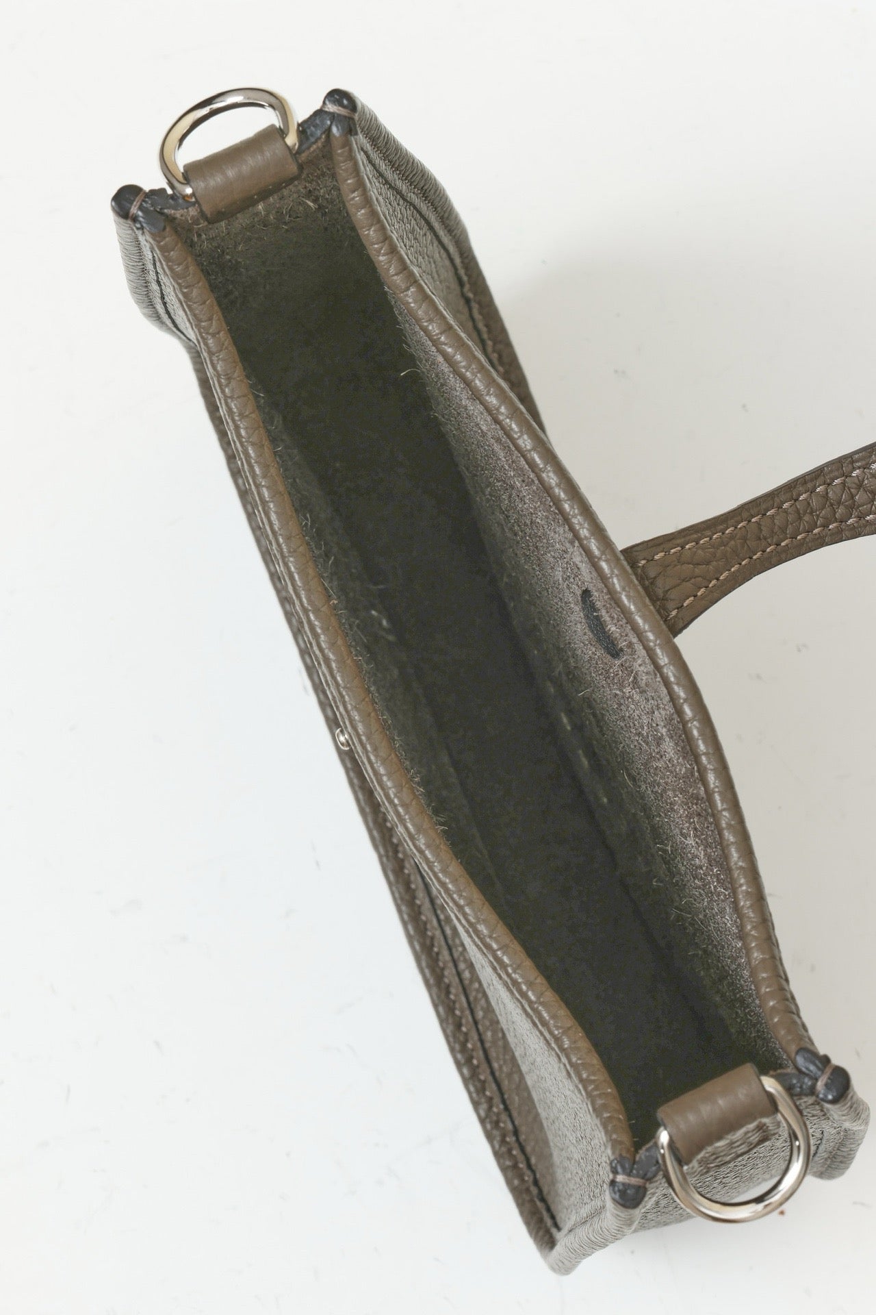 YF16 8F Tin GreyClemence bull leather crossbody bag  , PHW #4449