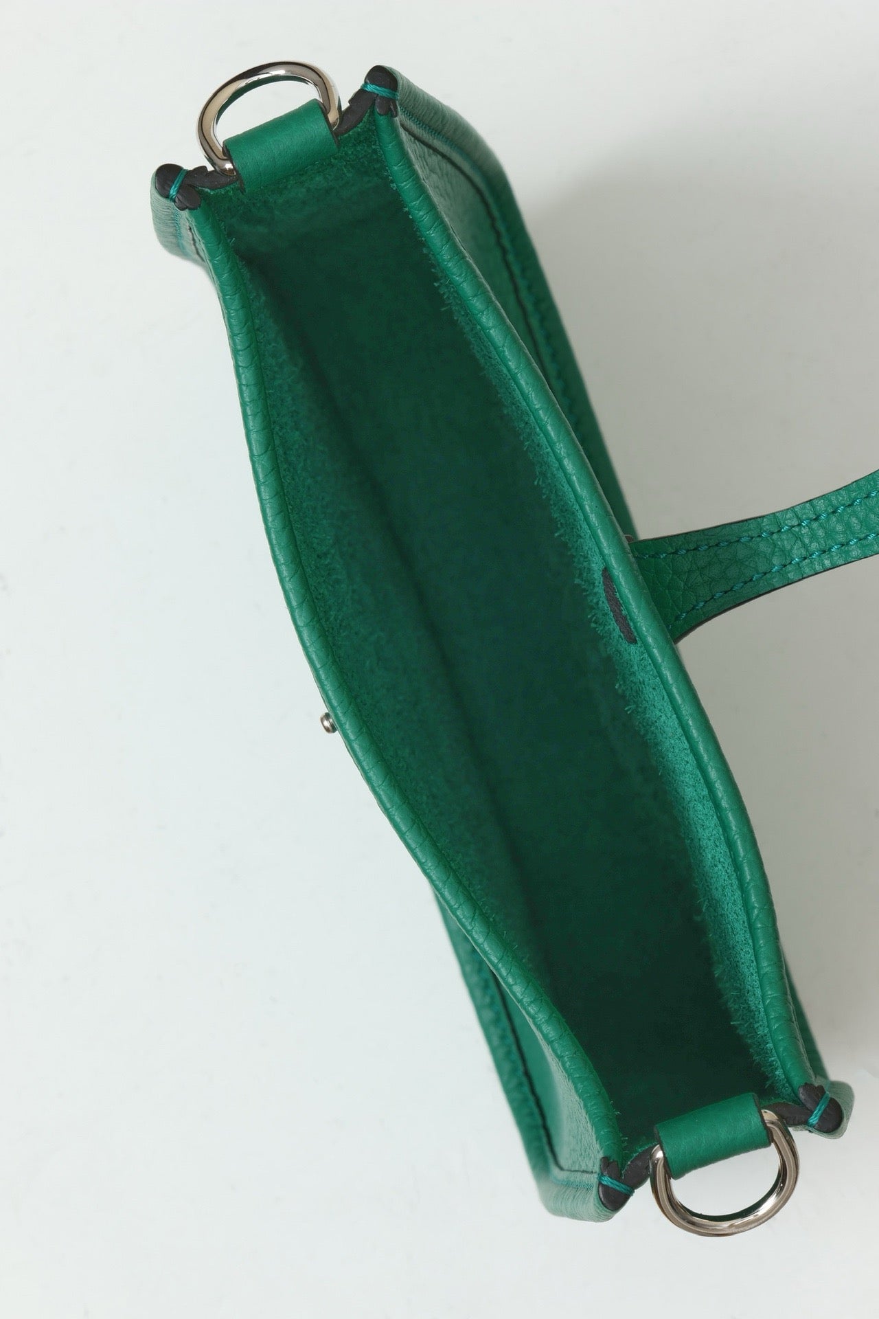 YF16 U4 Shiny Green ,Clemence bull leather crossbody bag  , PHW #4414