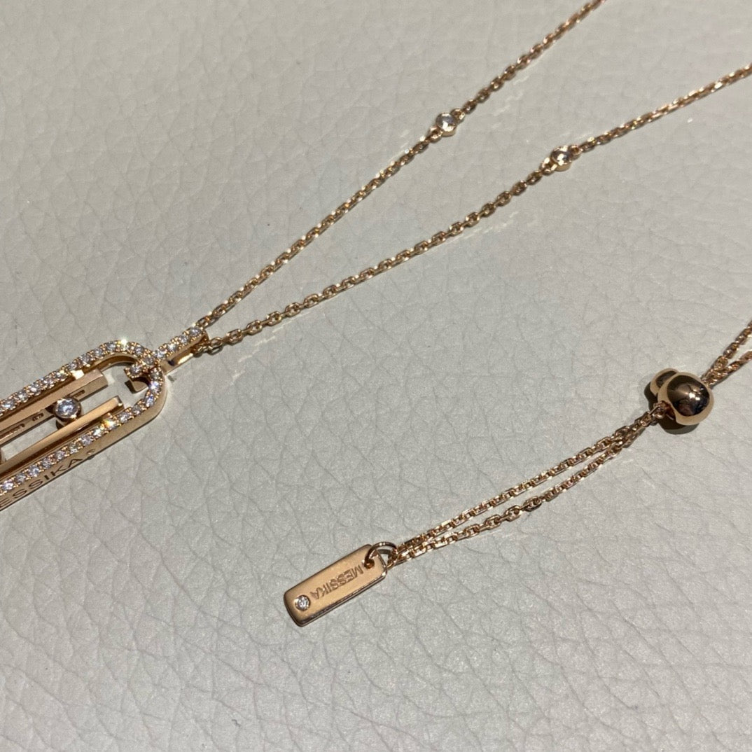 سلسال ميسيكا ذهب عيار 18 , الوزن 11.8 جرام الماس vvs1