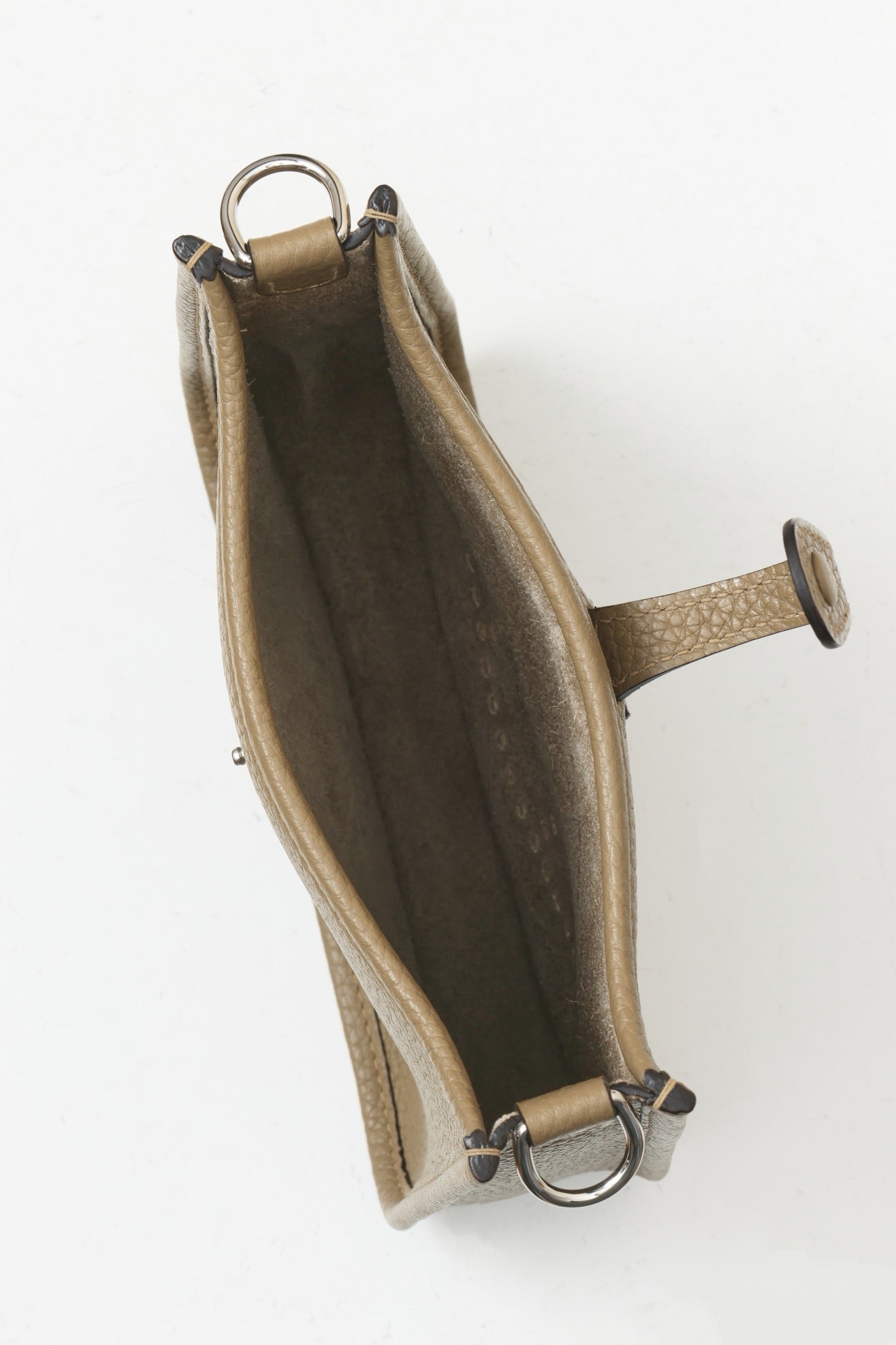 YF16 8Q Marfa Beige, Clemence bull leather crossbody bag  , PHW #4405