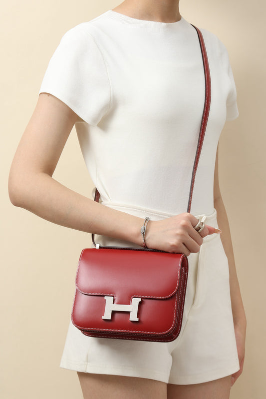 CJ19 19 cm ,  Ferrari Red Box leather PHW #4293