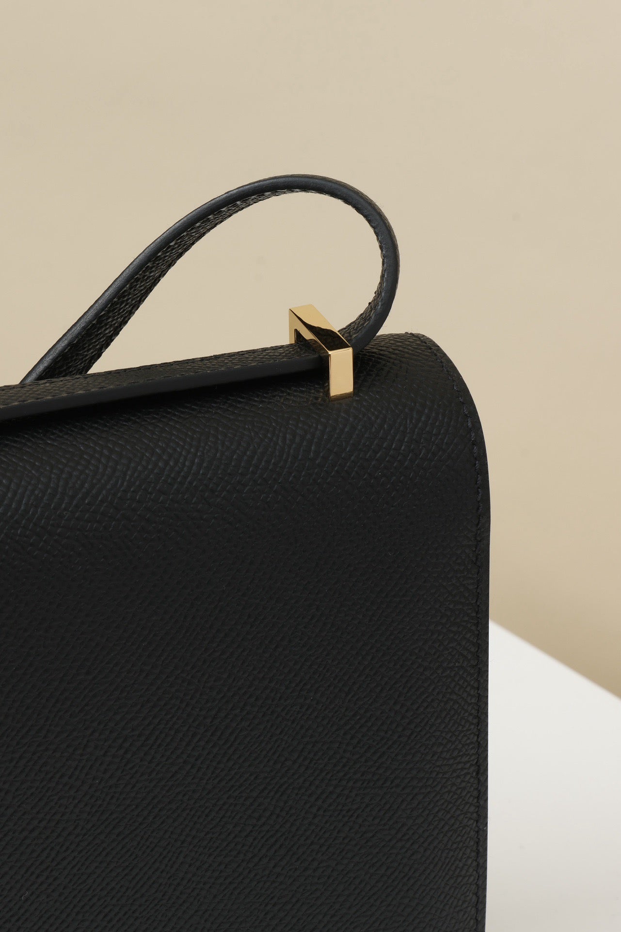 CJ19 19 cm ,  CK89 Black  Epsom leather Enamel Buckle #4337