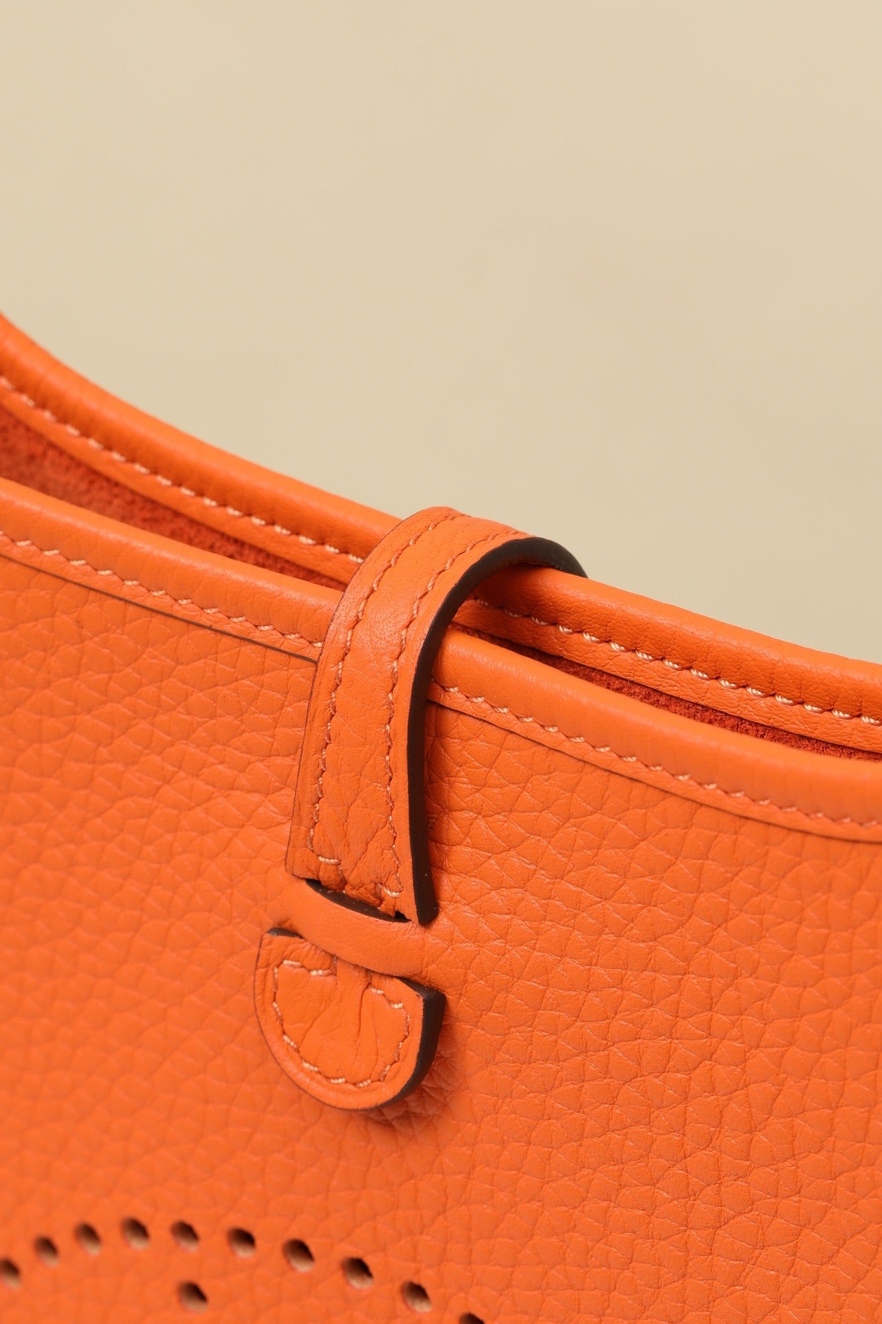 YF16 CK93 Classic Orange Clemence bull leather crossbody bag  ,GHW#4438