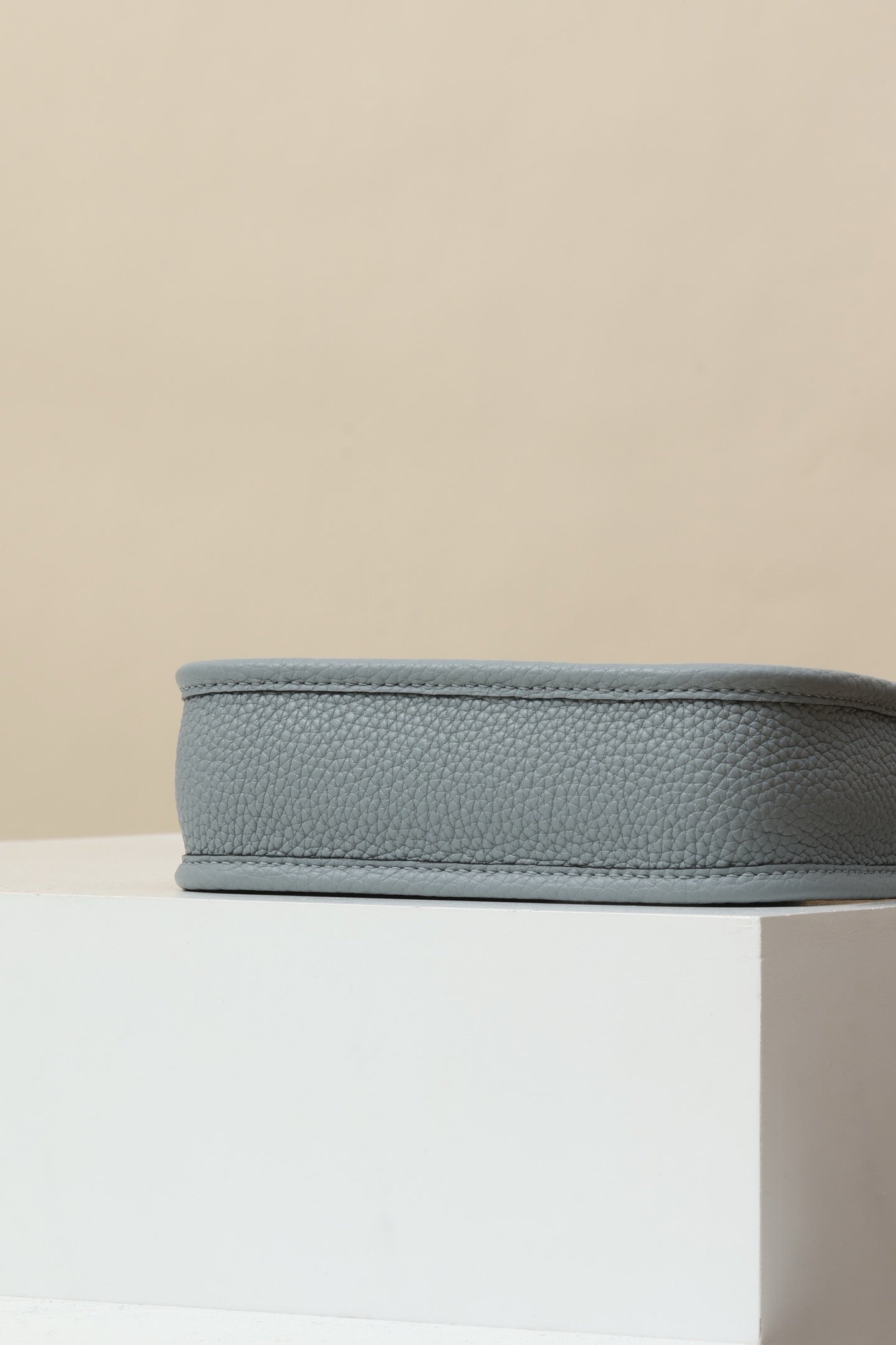 YF16 P0 Puppet Grey, Clemence bull leather crossbody bag  , PHW #4404