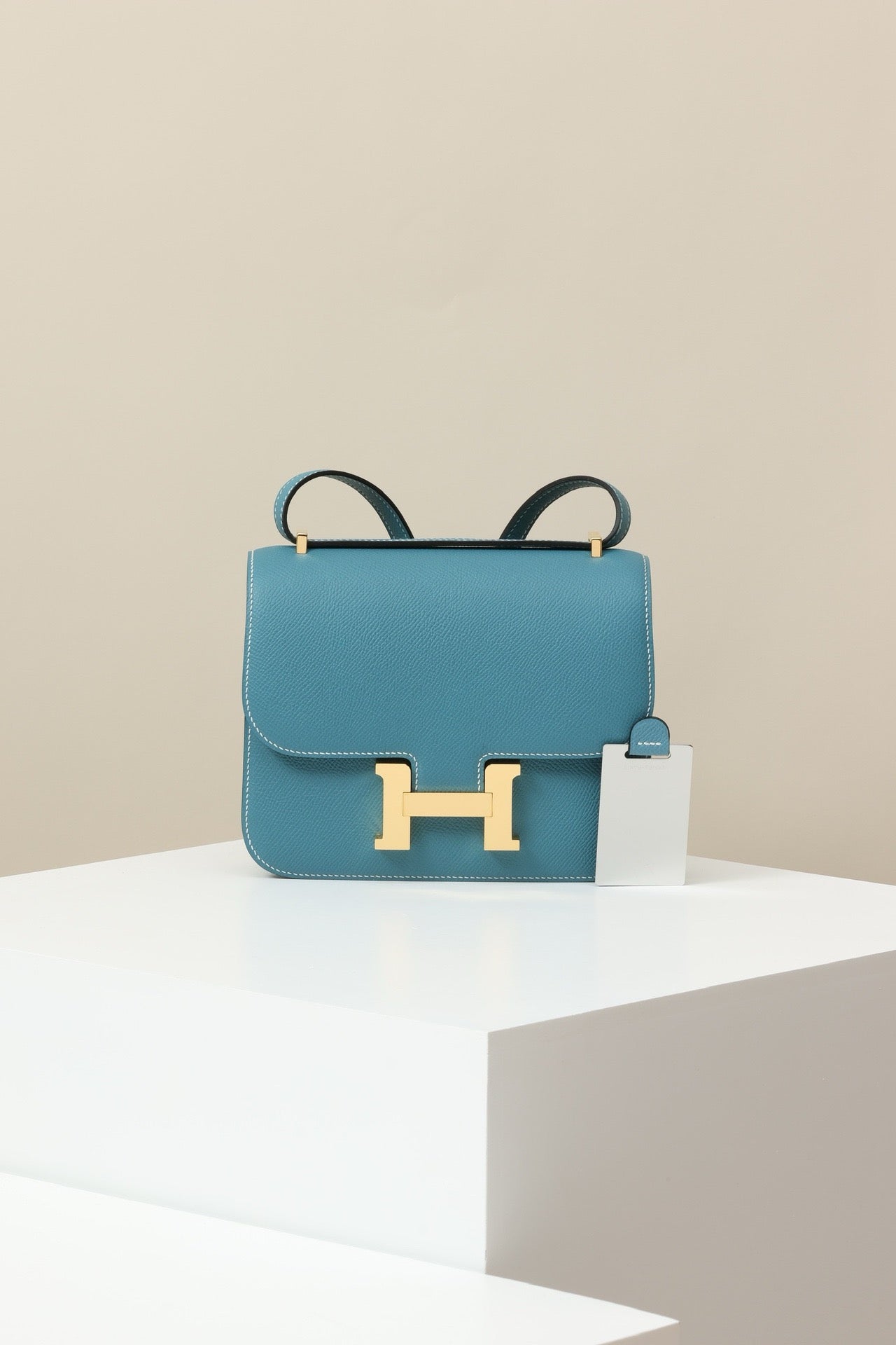 CJ19 19 cm , New Denim Blue Epsom leather GHW #4303