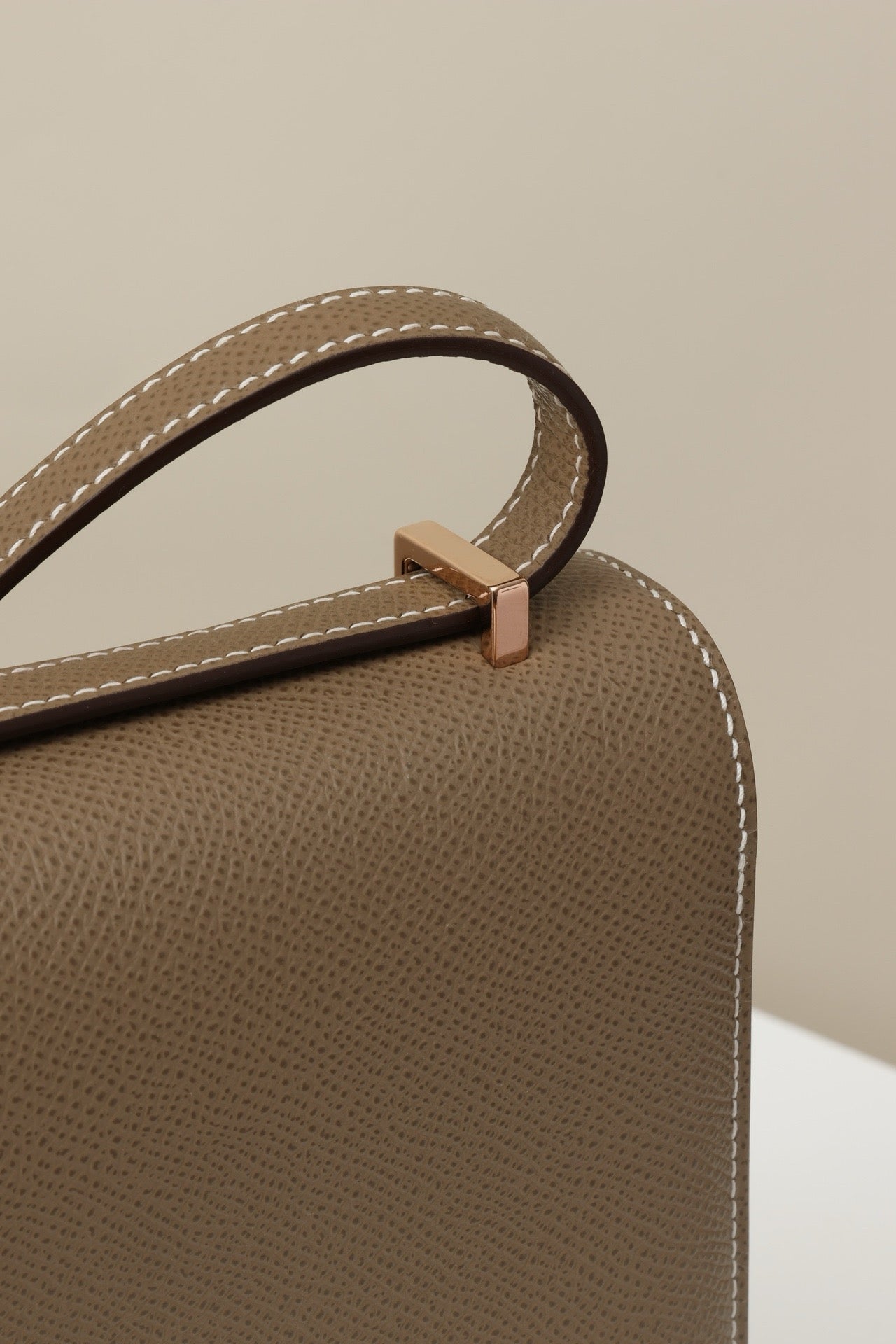 CJ19 19 cm , Elephant Grey Epsom leather Rose Gold Hardware#4317