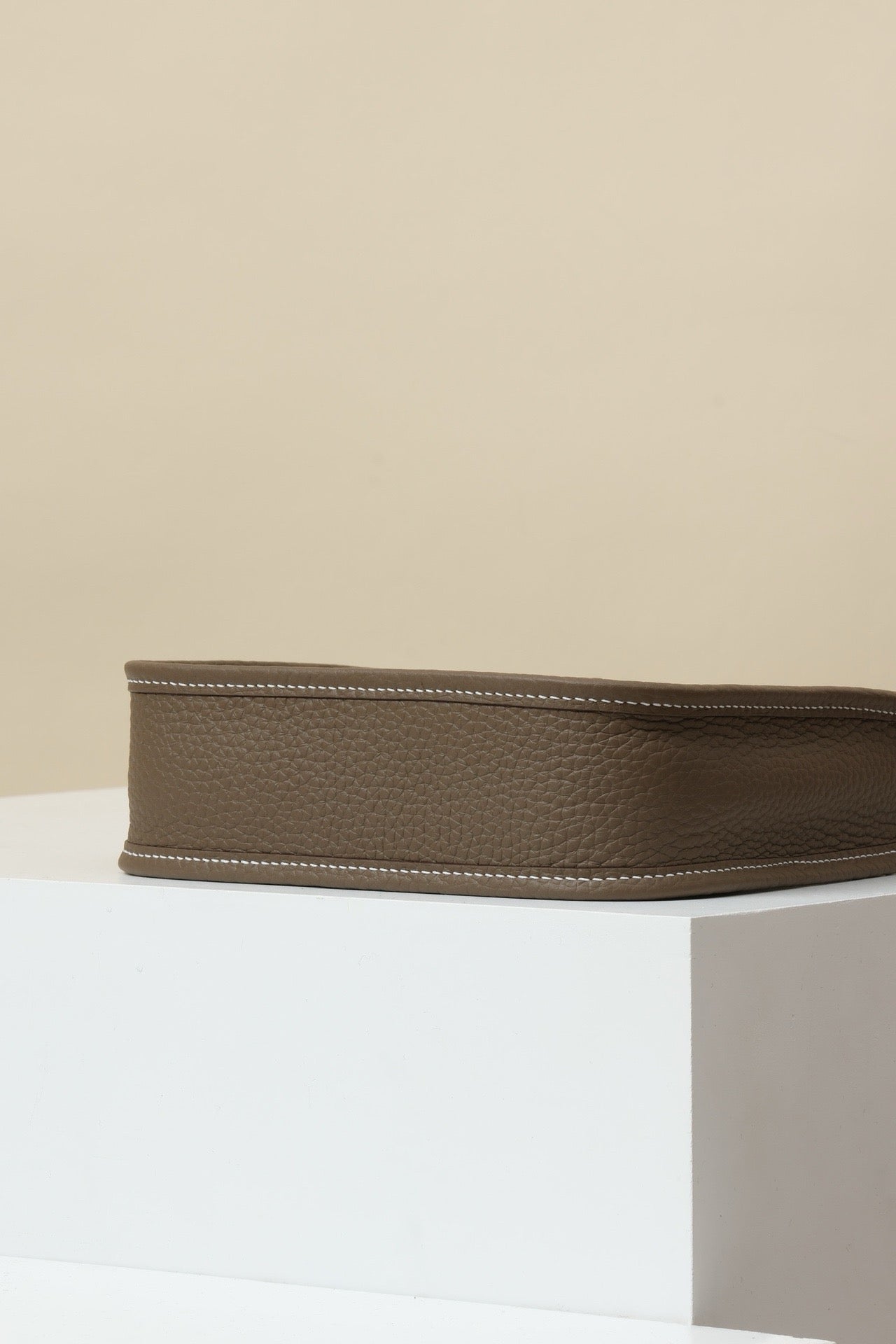 YF16 CK18 Elephant Grey , Clemence bull leather crossbody bag  , PHW #4400