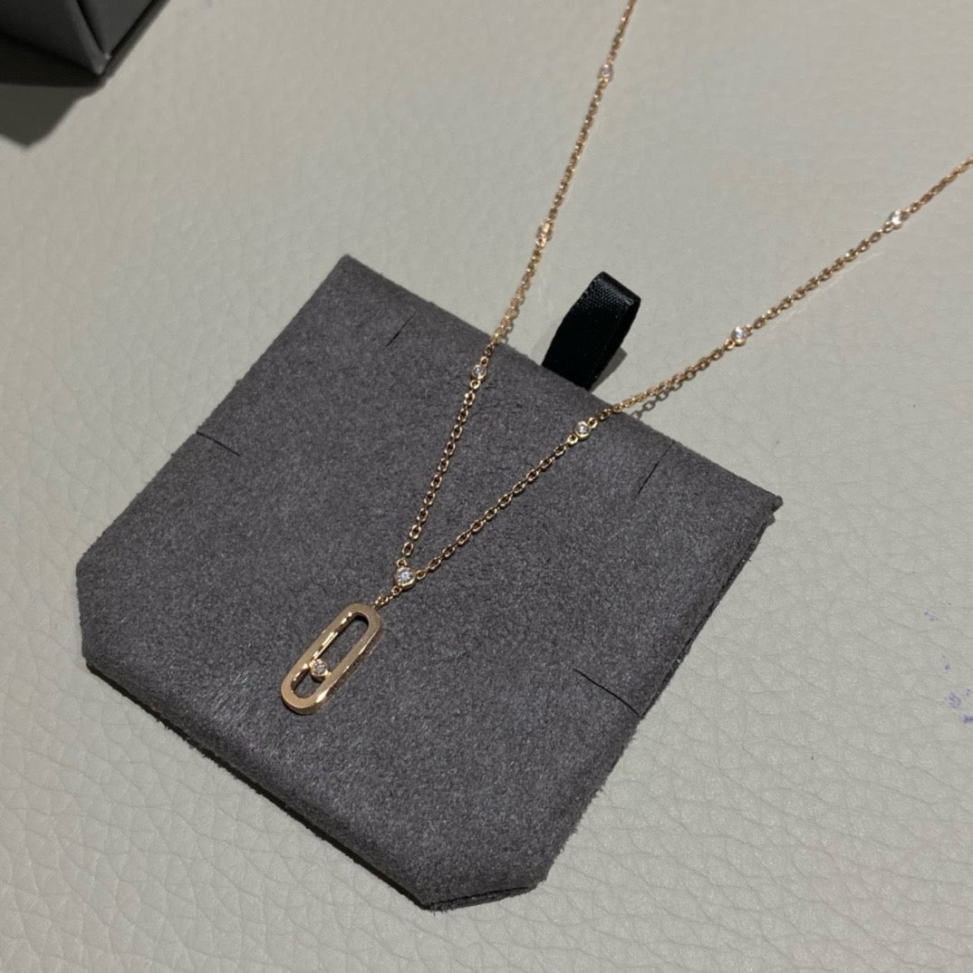 سلسال ميسيكا ذهب عيار 18 , الوزن 3.7 جرام الماس vvs1