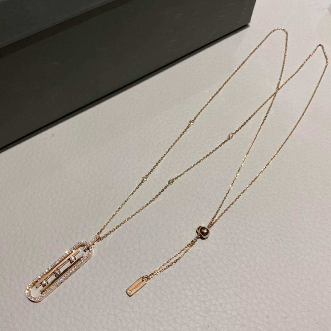 سلسال ميسيكا ذهب عيار 18 , الوزن 11.8 جرام الماس vvs1