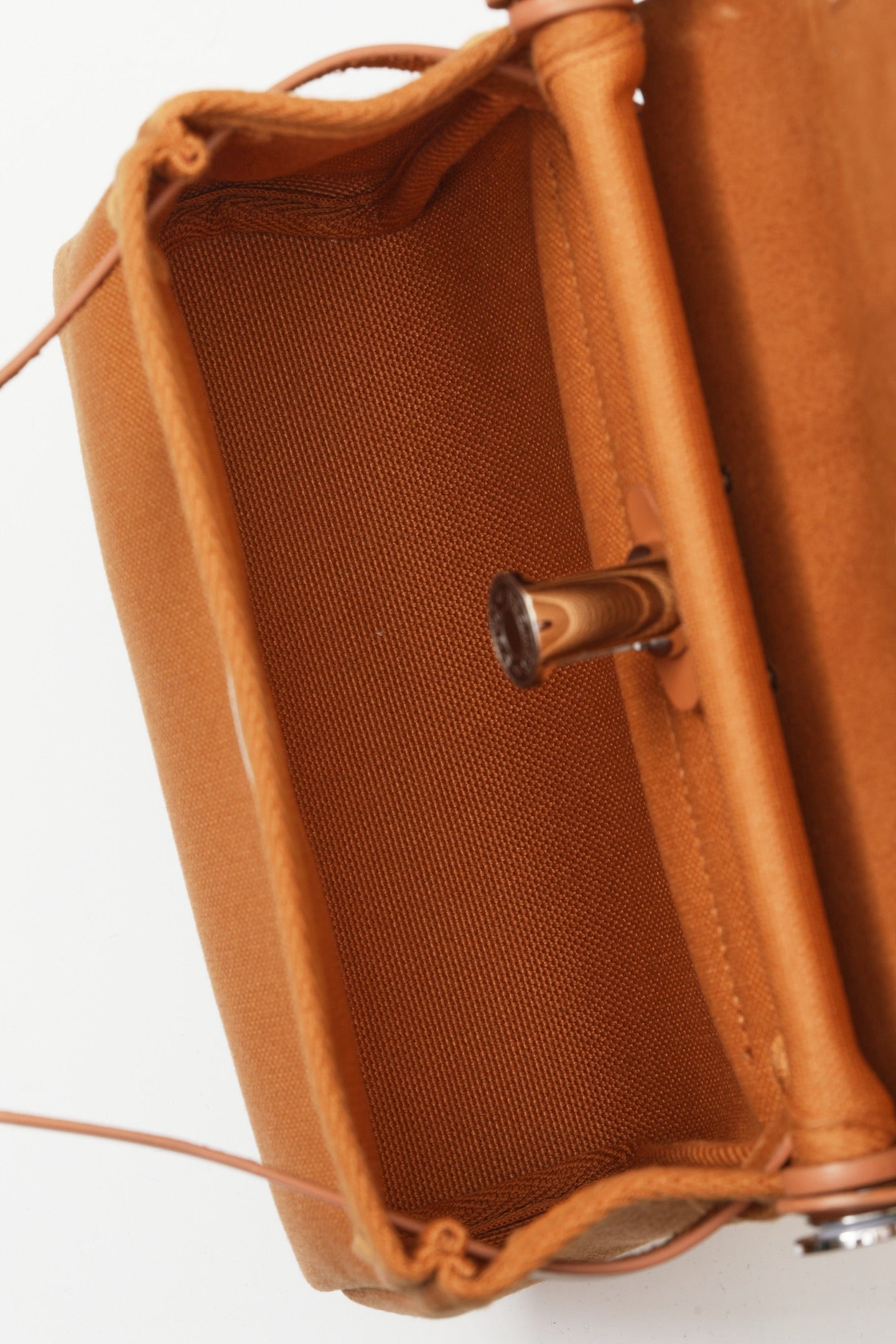 HB20 Naturel Sable H Viking Canvas and Hunter Leather Shoulder Bag PHW #4644