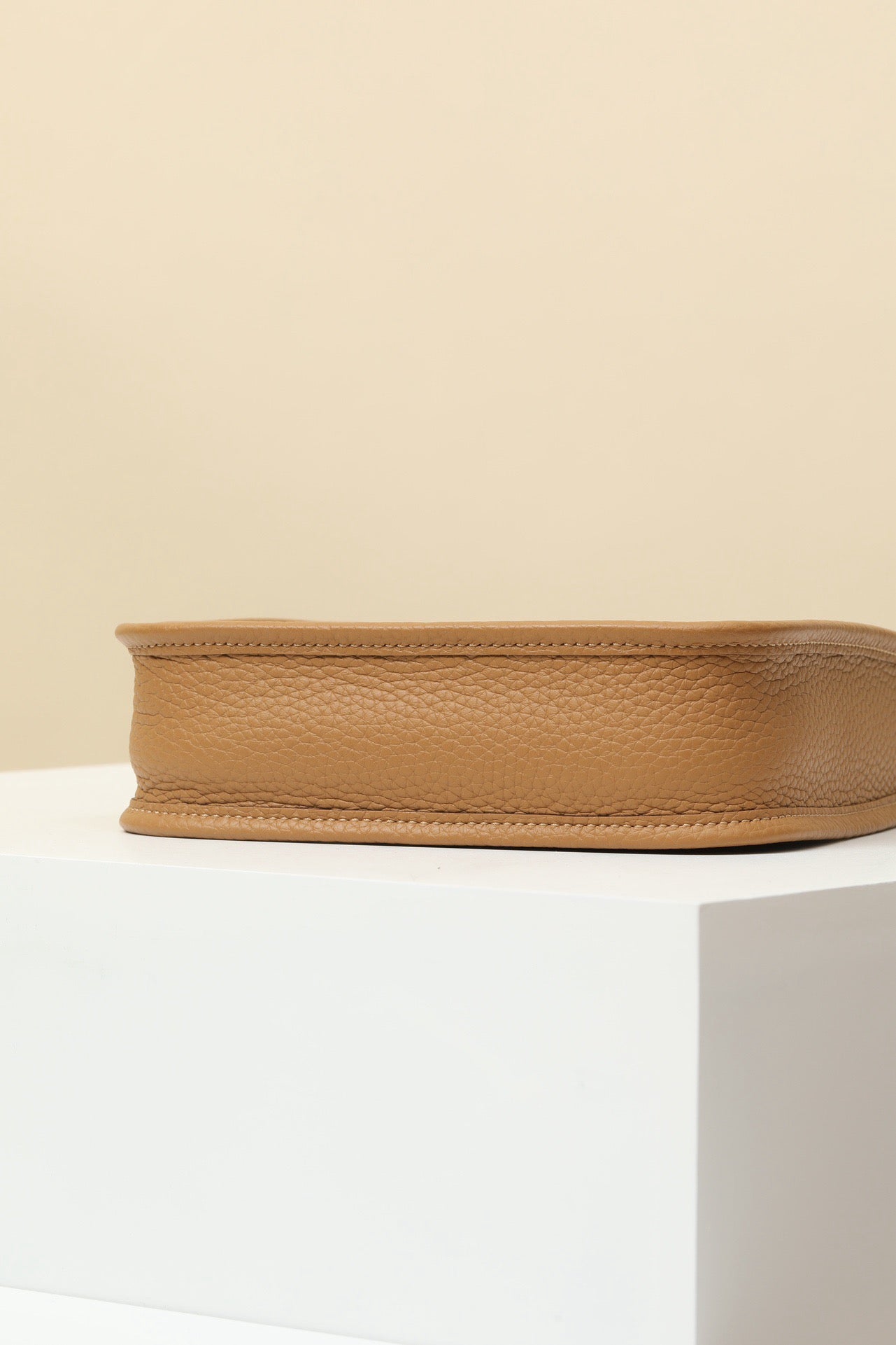 YF16 4B Biscuit,Clemence bull leather crossbody bag  , PHW #4428