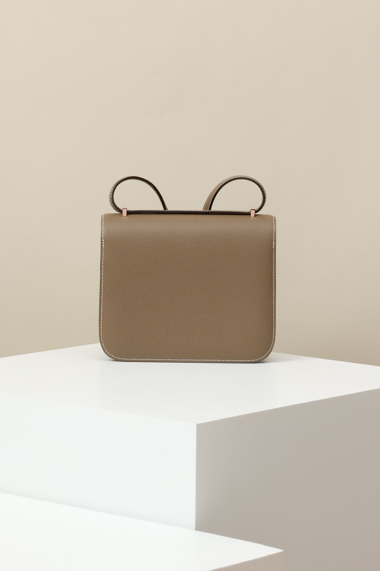 CJ19 19 cm , Elephant Grey Epsom leather Rose Gold Hardware#4317