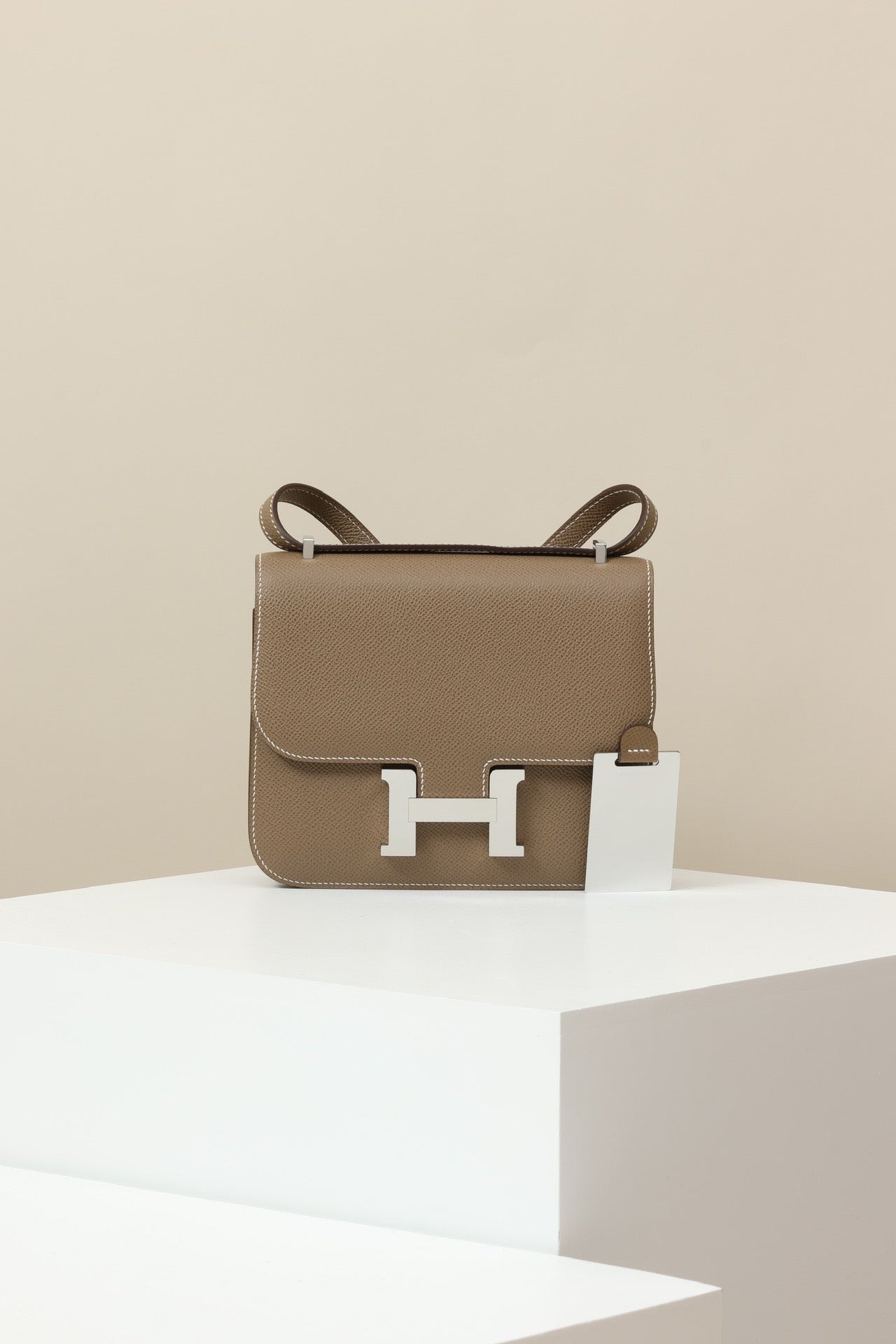 CJ19 19 cm , Elephant Grey Epsom leather PHW #4316