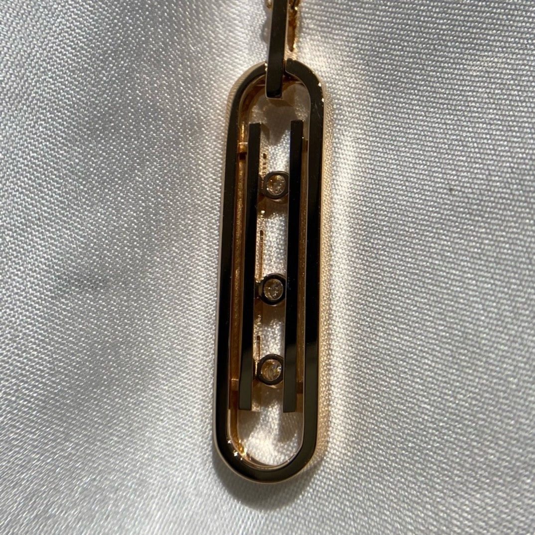 سلسال ميسيكا ذهب عيار 18 , الوزن 11.8 جرام الماس vvs1