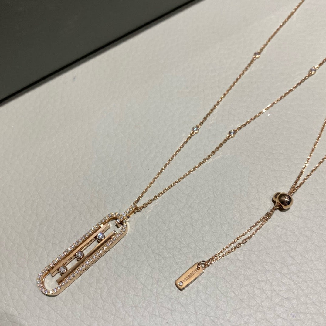 سلسال ميسيكا ذهب عيار 18 , الوزن 11.8 جرام الماس vvs1